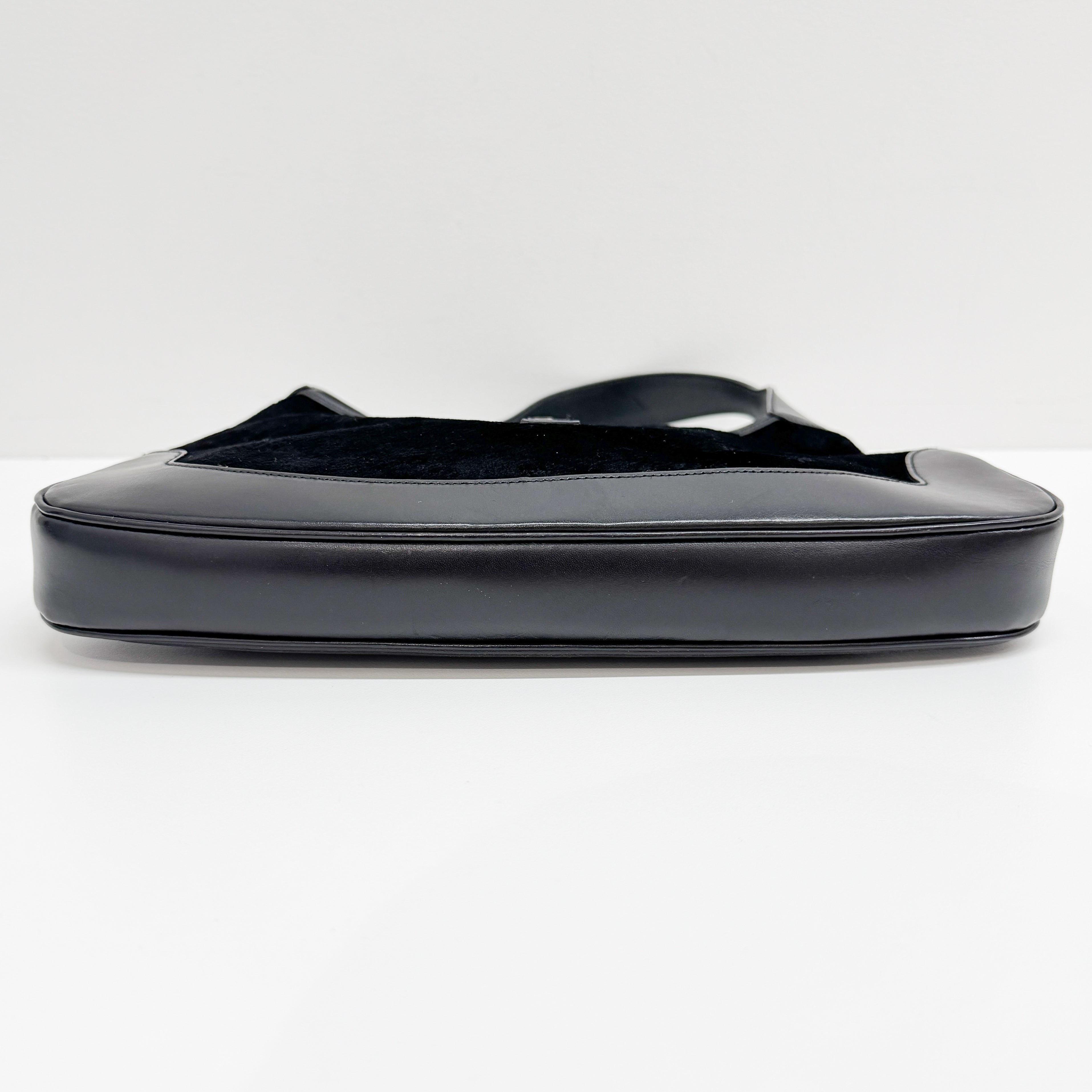 Jackie Black Velvet Shoulder Bag