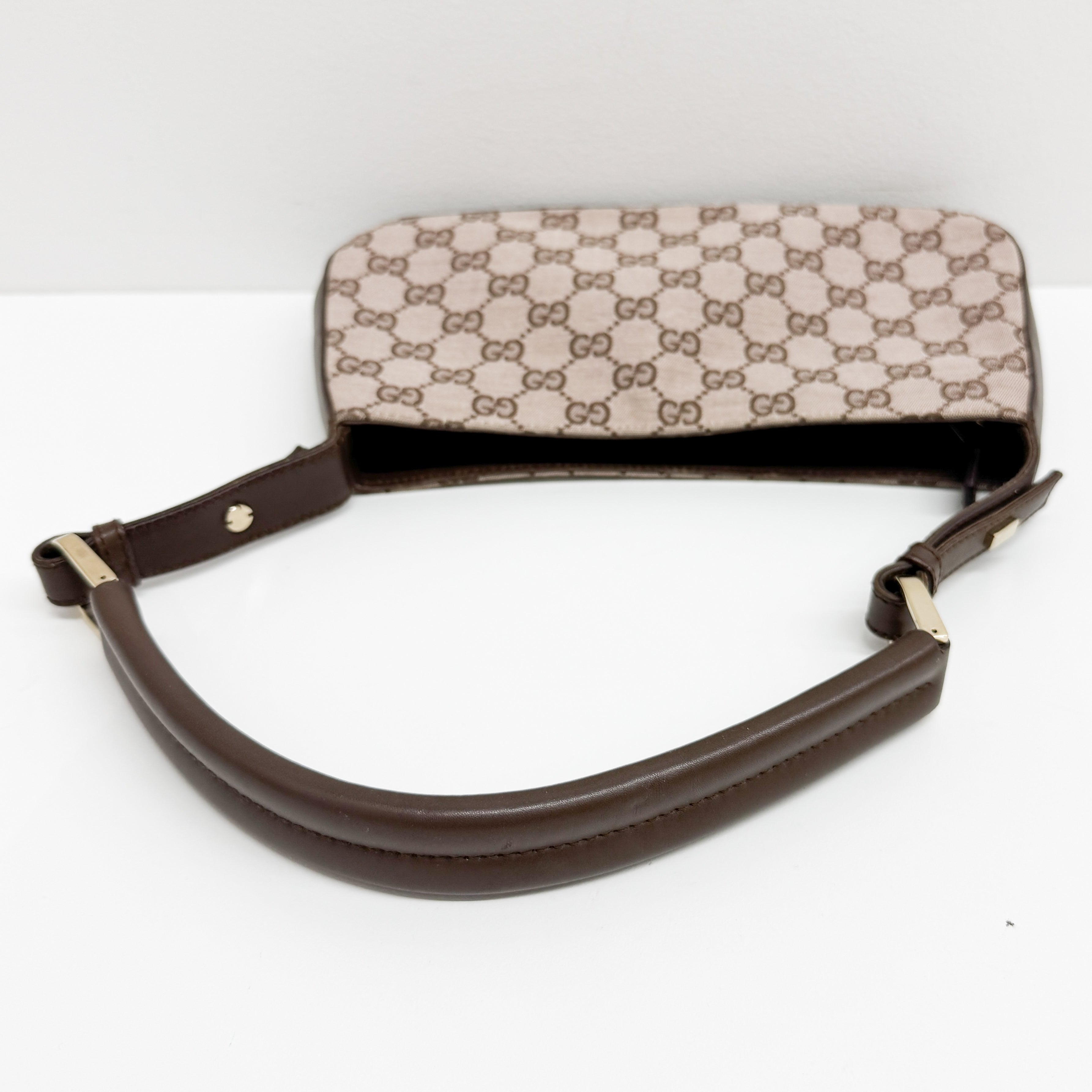 GG Canvas Leather Caramel Handle Shoulder Bag