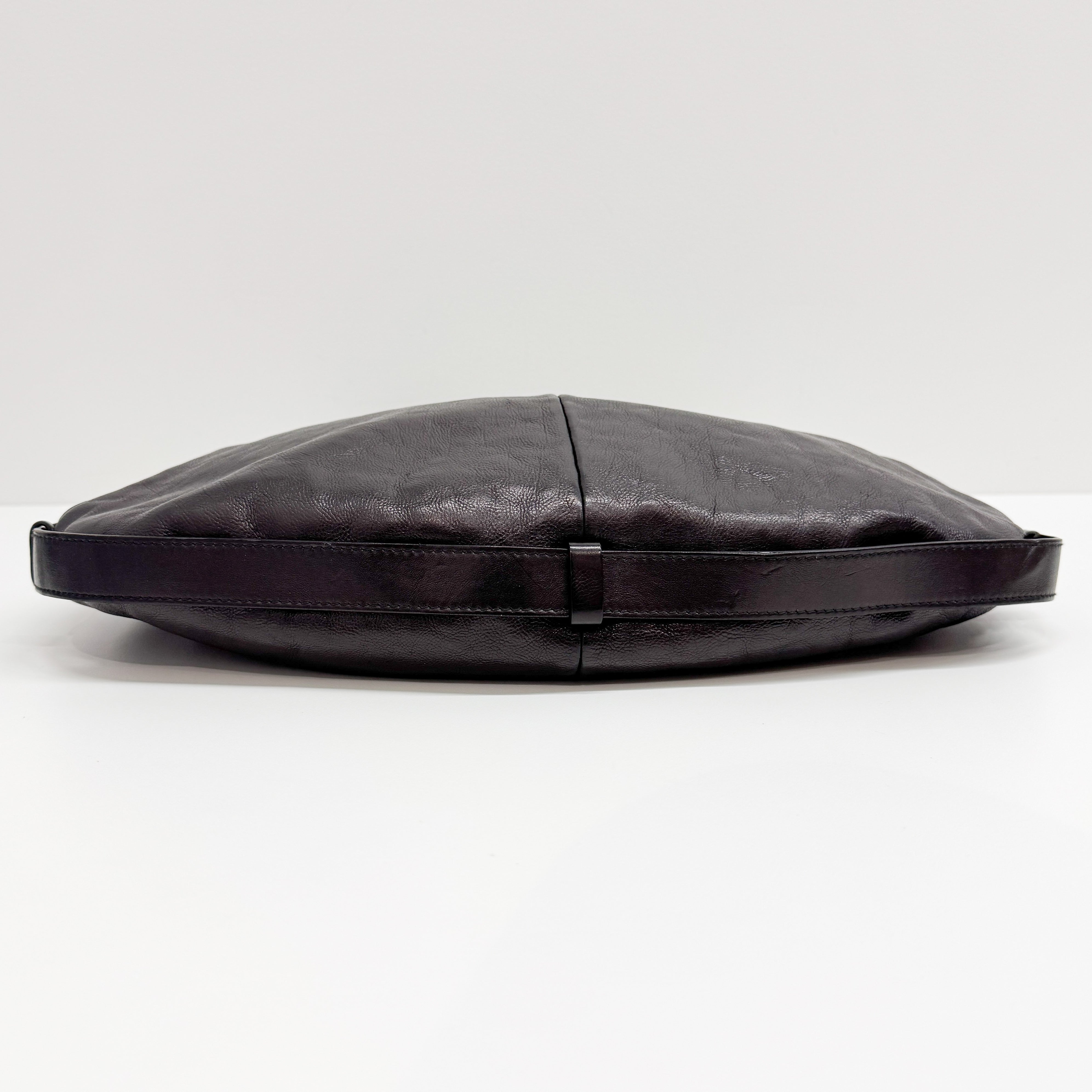 Mombasa Black Leather Shoulder Bag