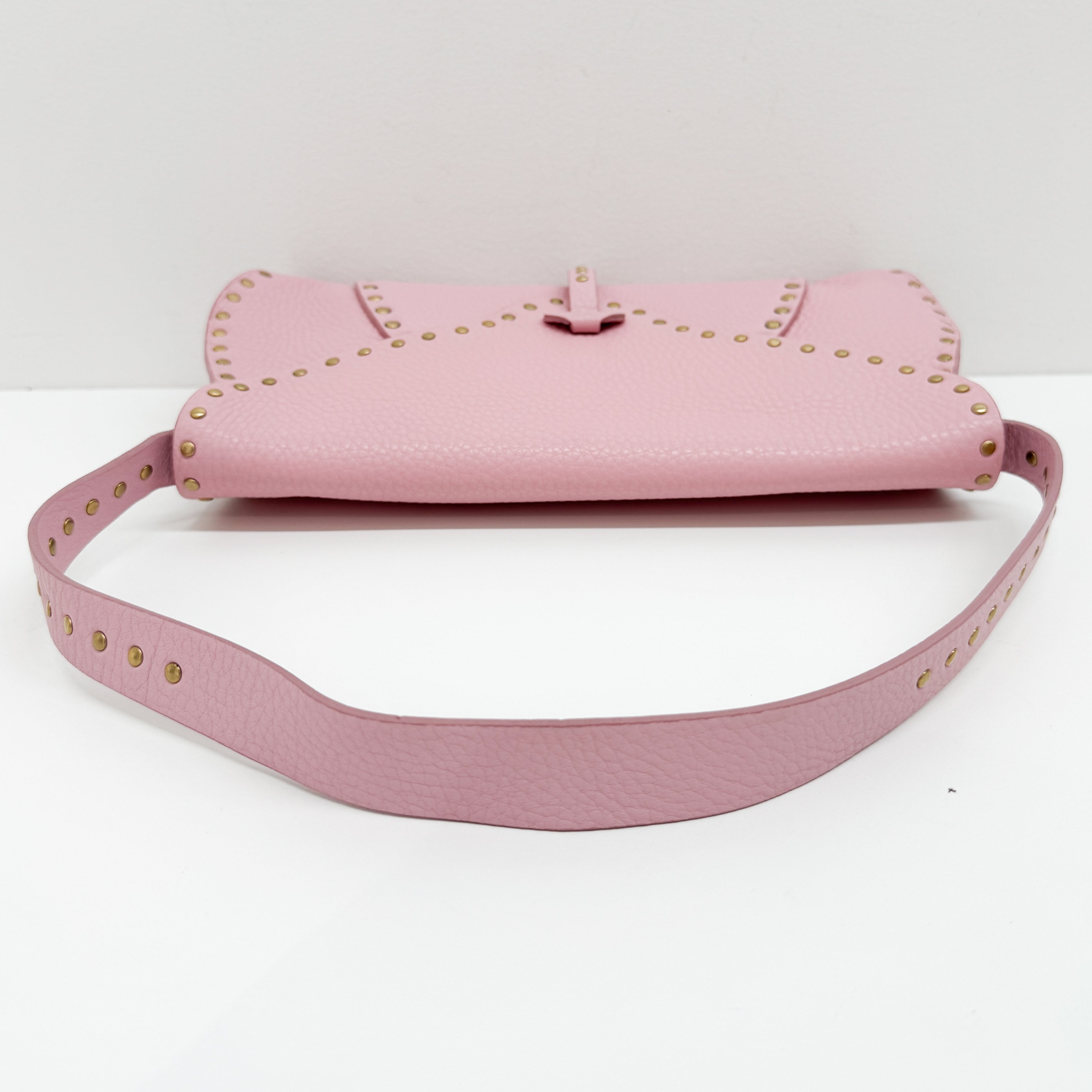 Pink Leather Shoulder Bag