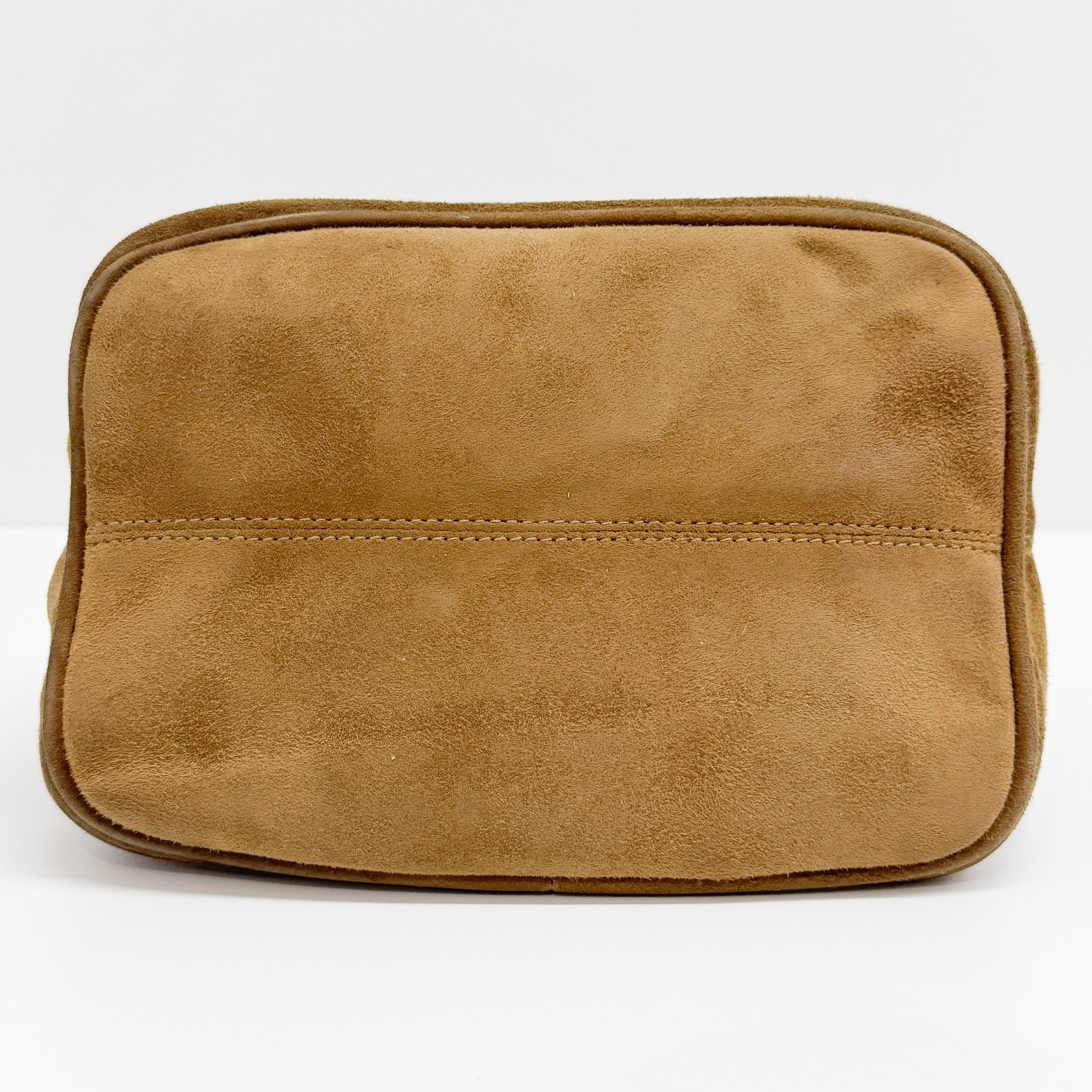Vintage Brown Suede Shoulder Bag