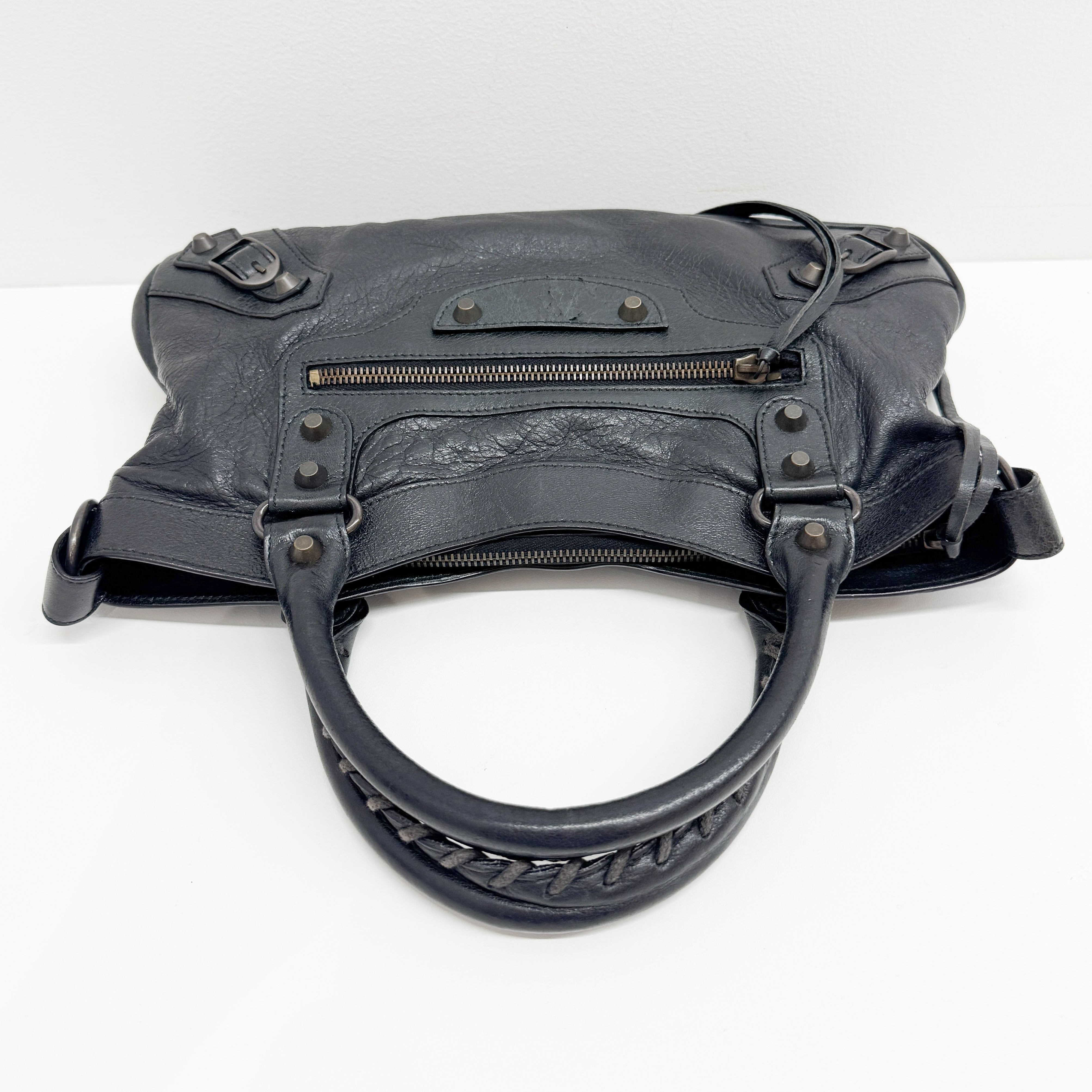 The First Black Calfskin Leather Two Way Bag