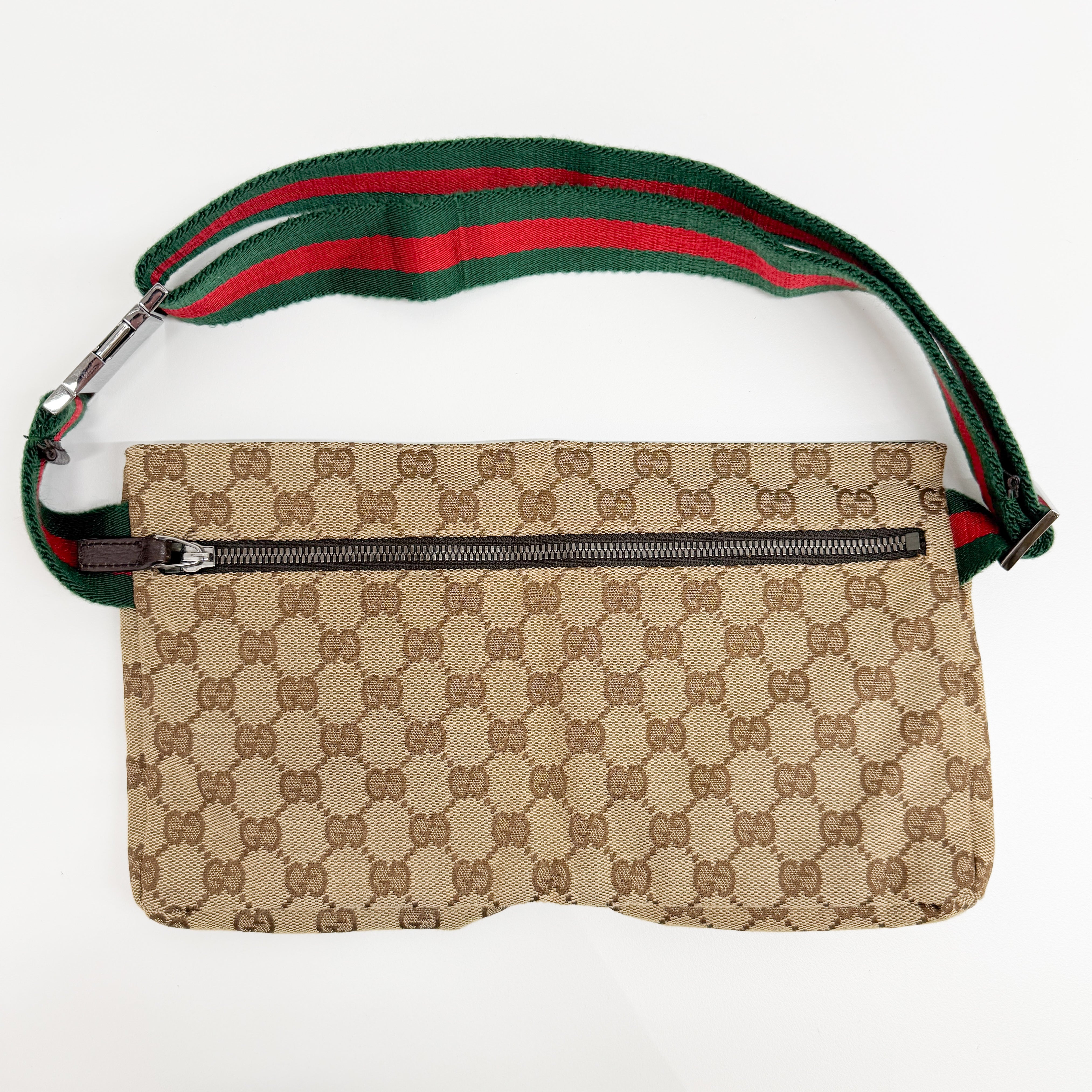 Brown GG Canvas Adjustable Fanny Pack