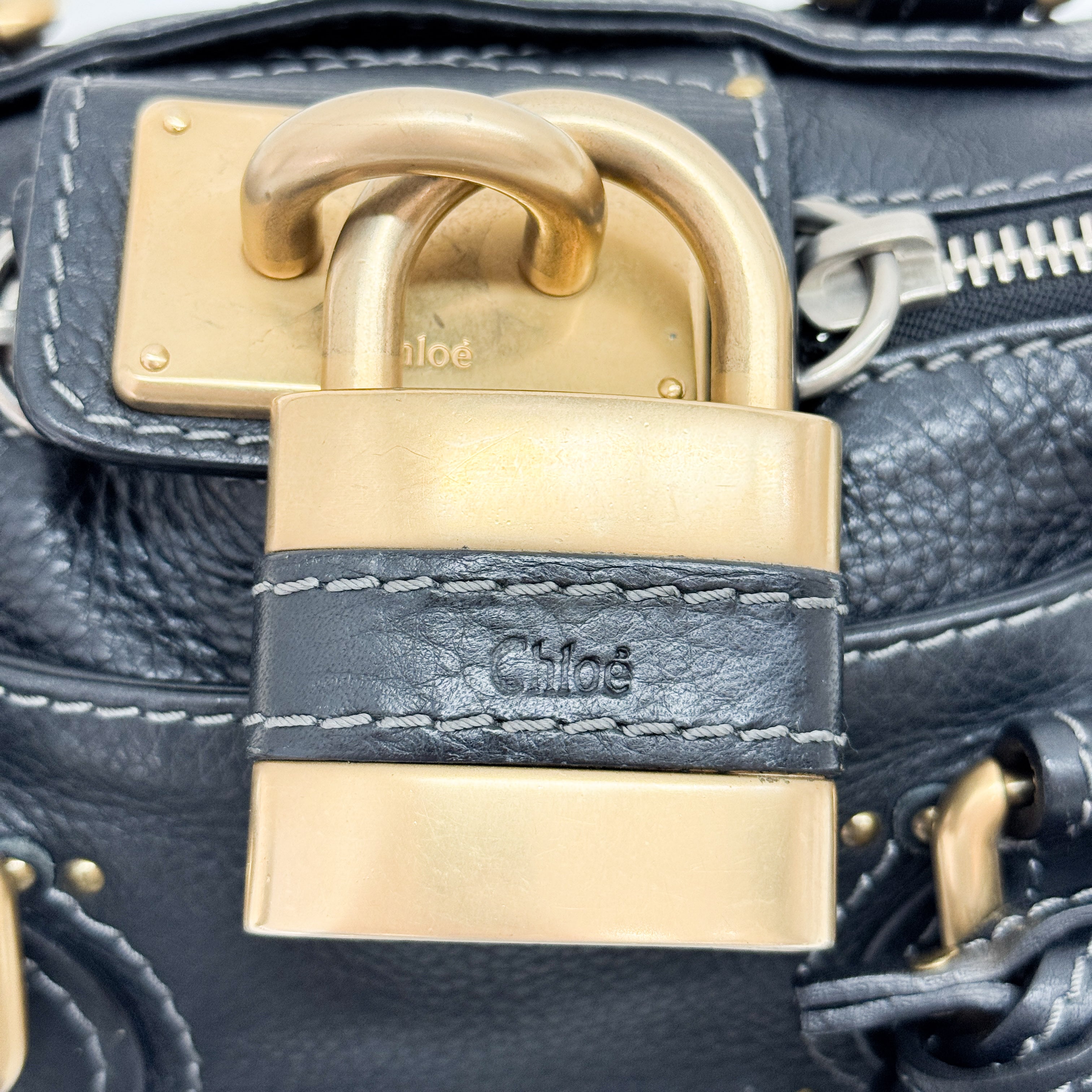 Mini Paddington Black Leather Shoulder Bag