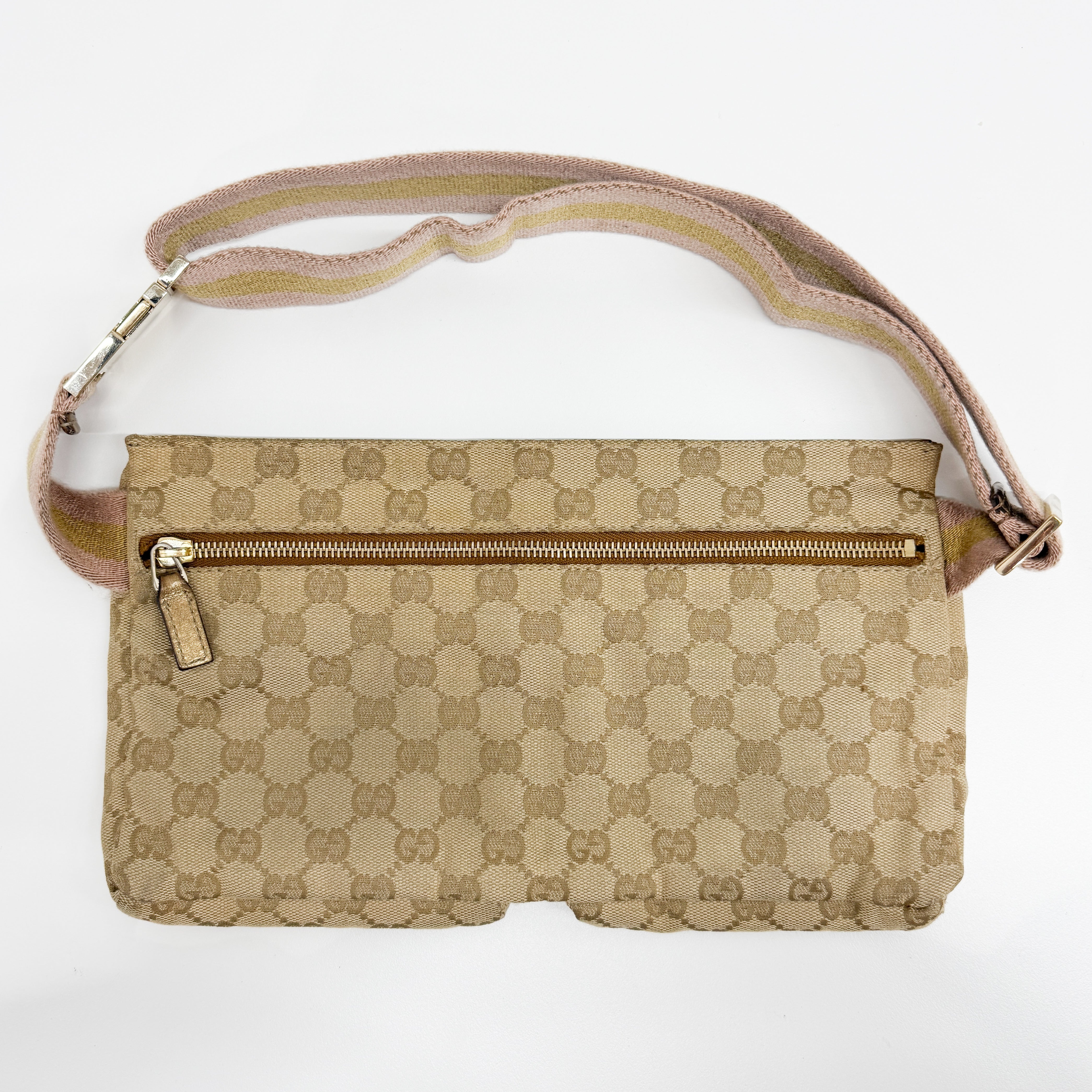 Brown GG Canvas Adjustable Fanny Pack