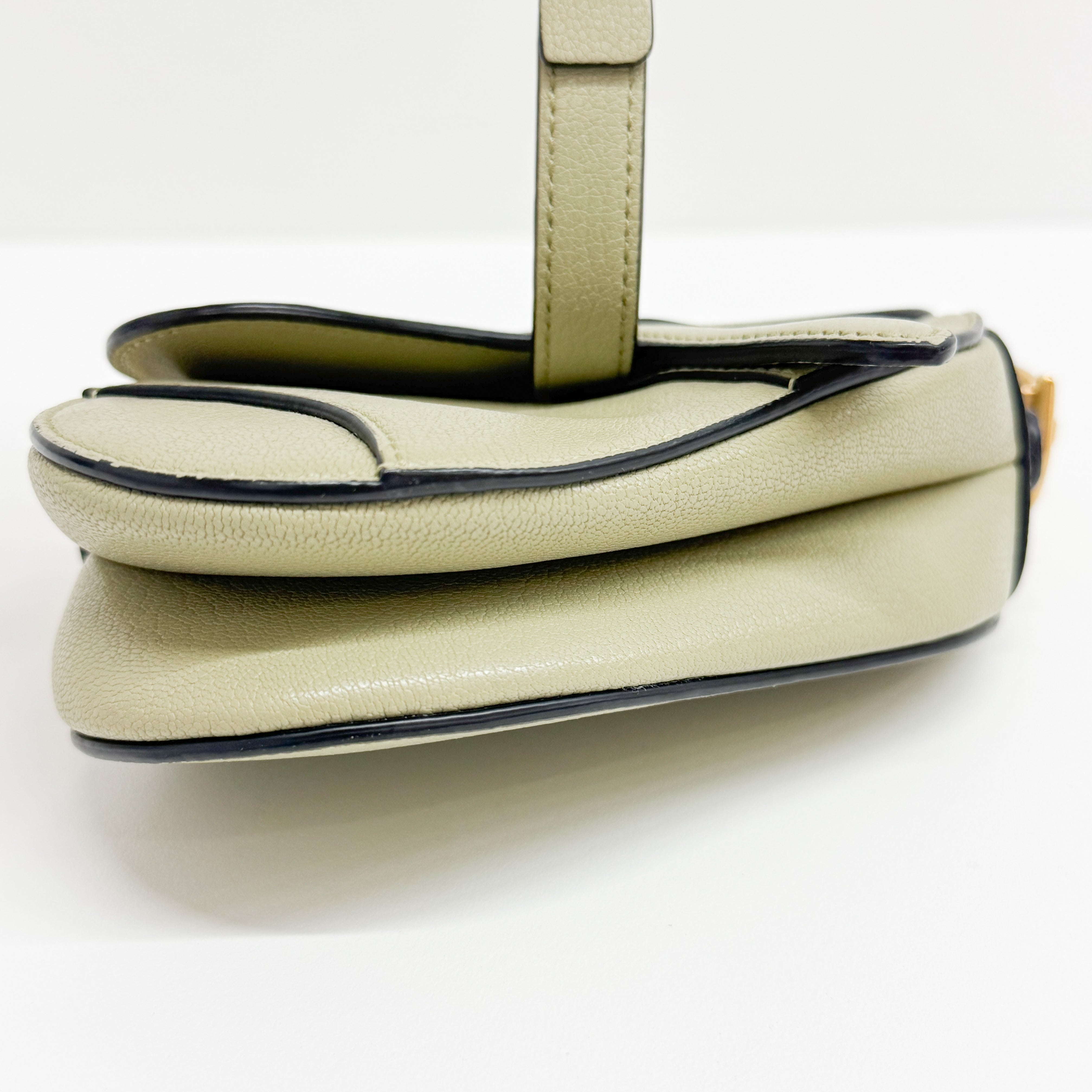 Micro Saddle Olive Green Shoulder Bag