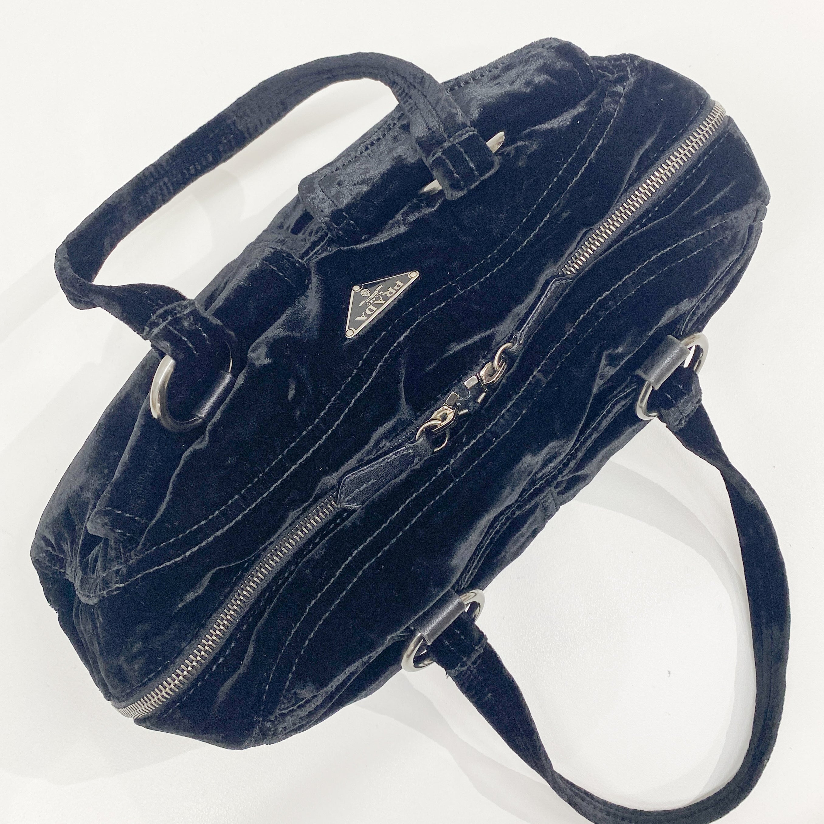 Black Velvet Shoulder Bag