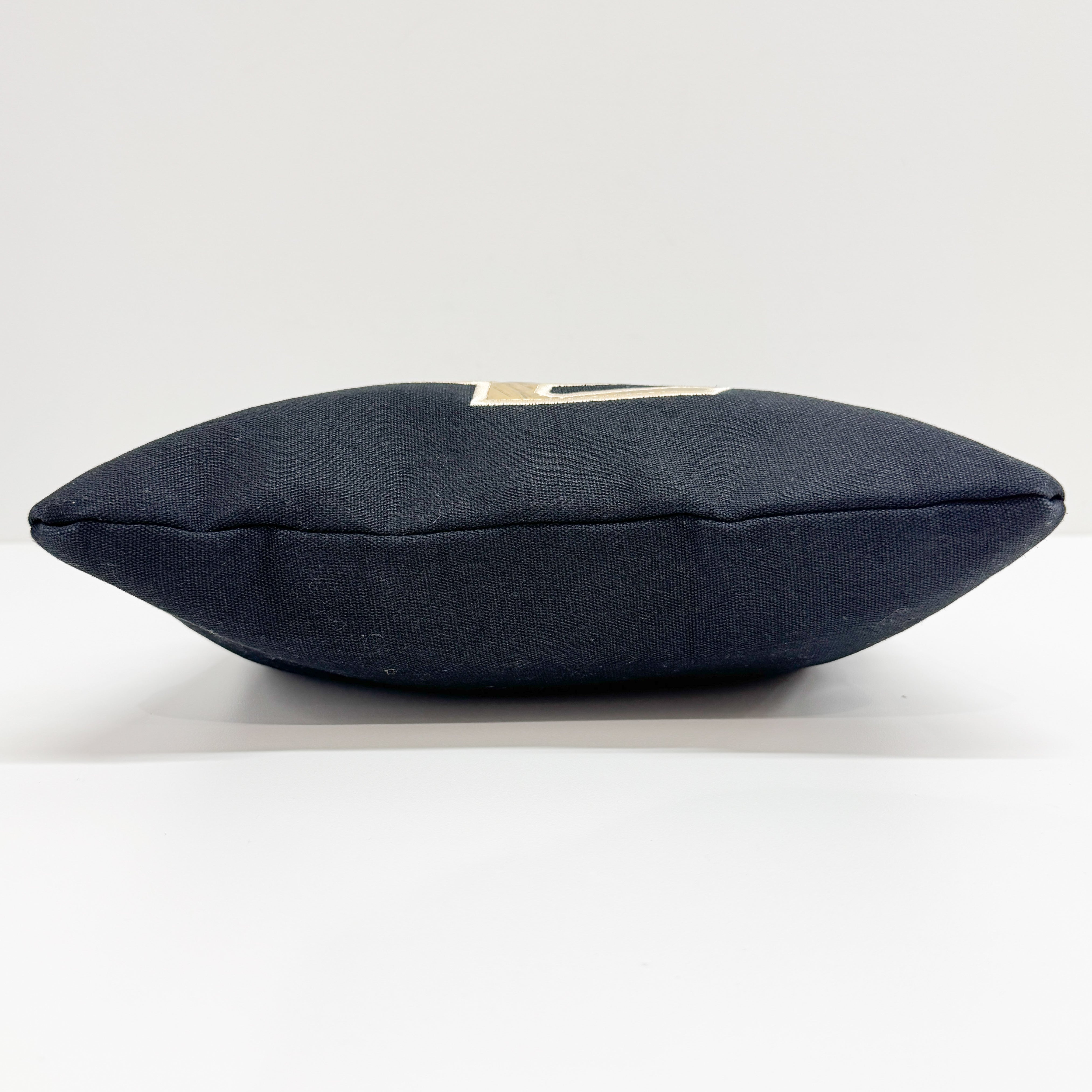 Vintage Black Canvas Shoulder Bag