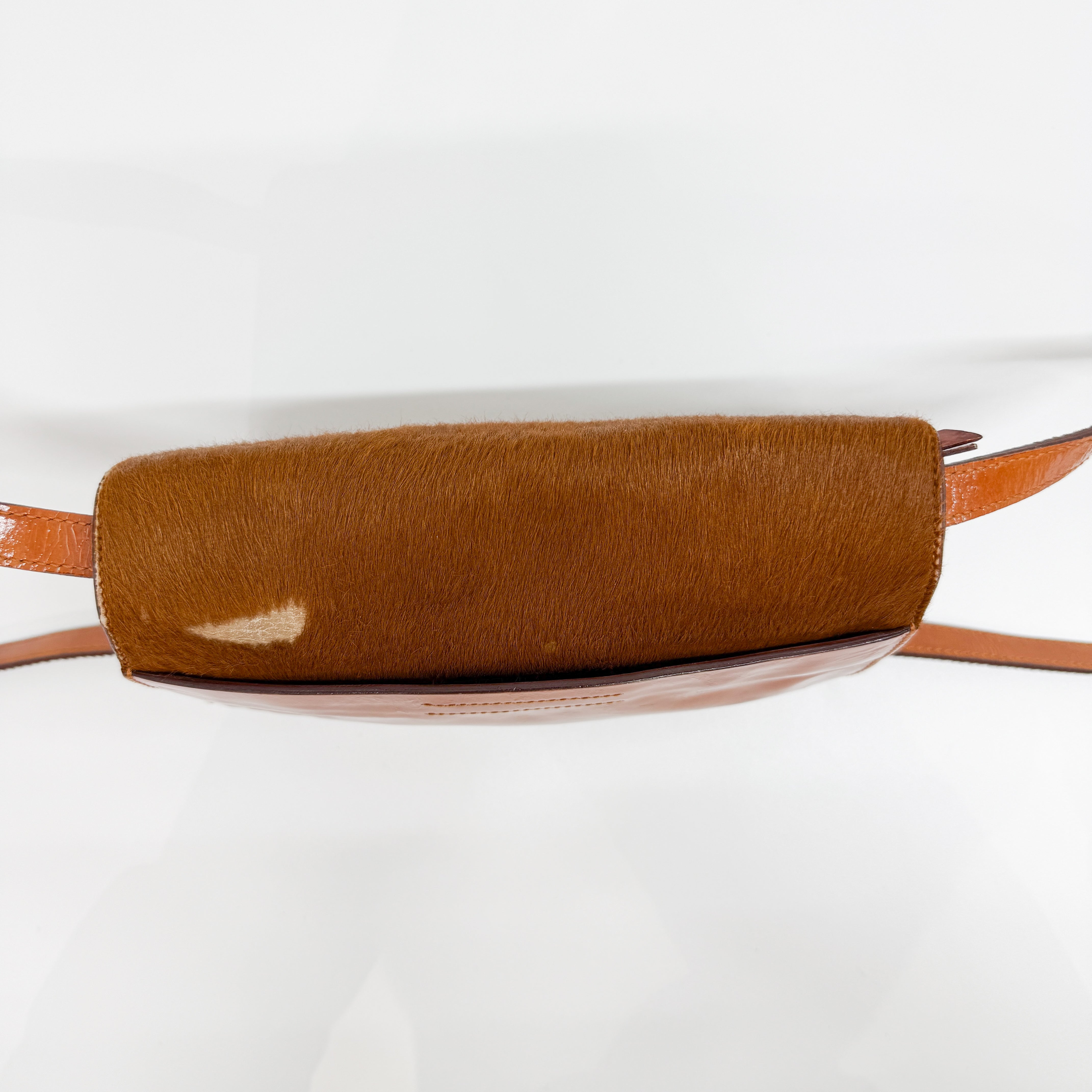 Brown Pony Hair Crossbody Bag