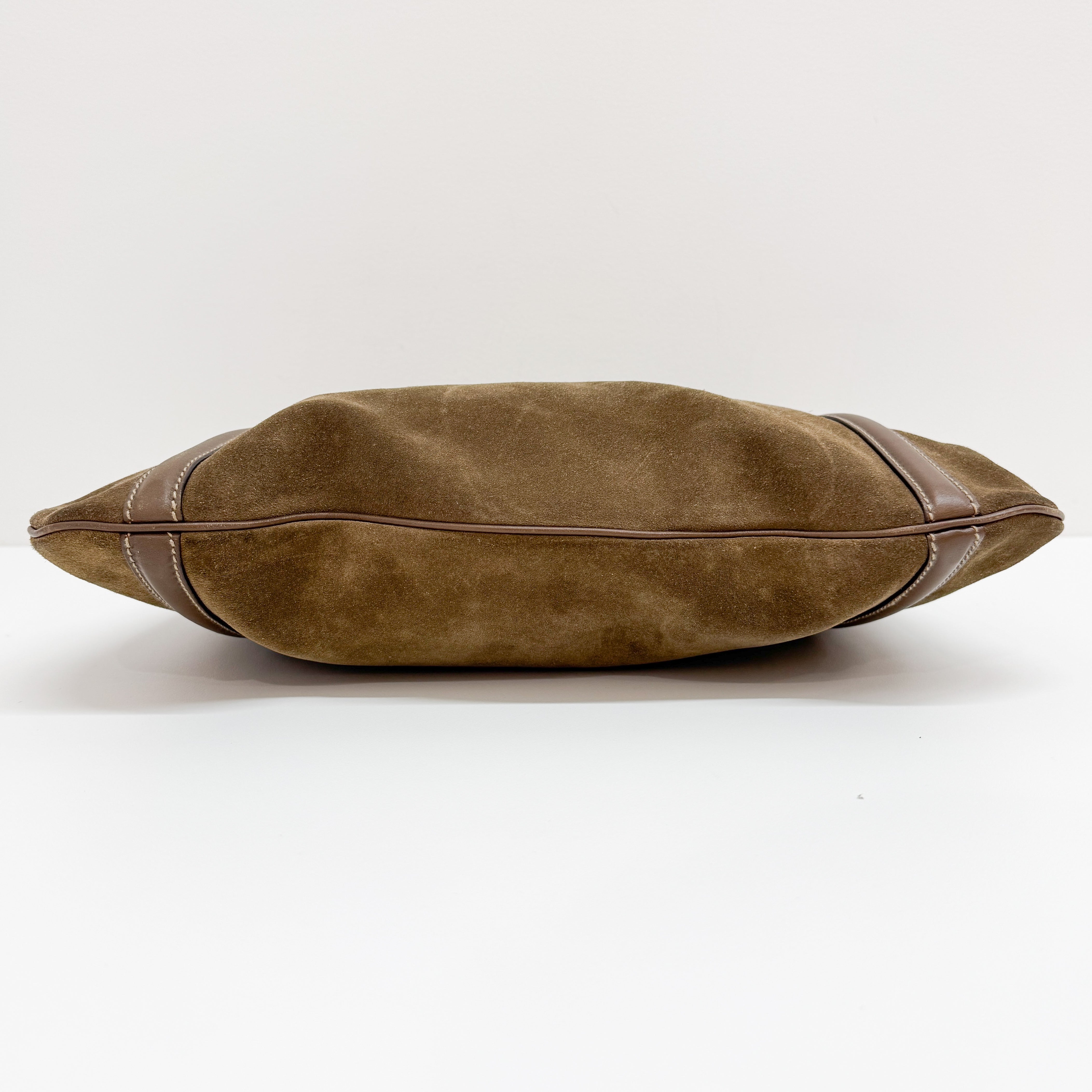 Brown Suede Shoulder Bag