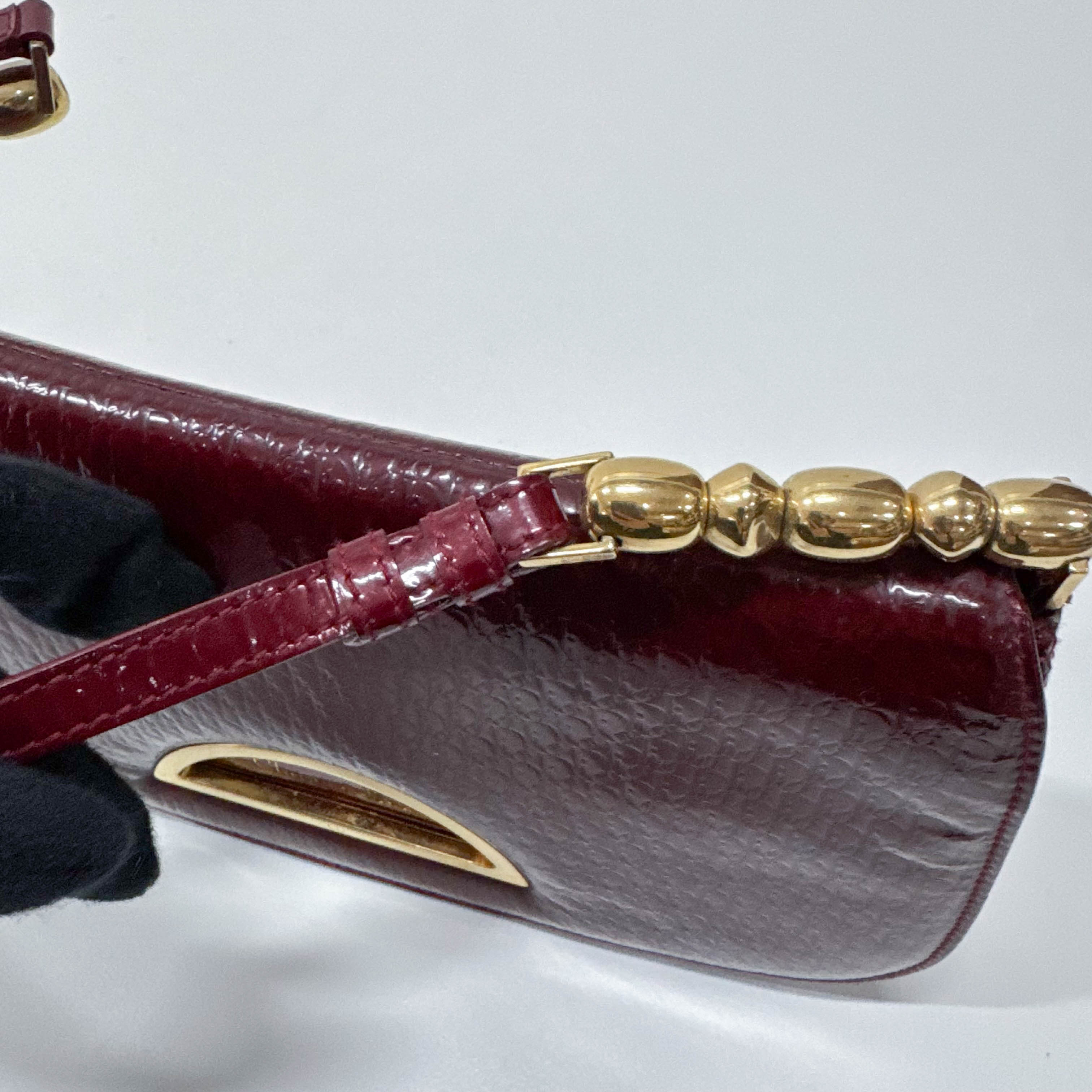 Limited Edition Malice Pearl Red Patent Leather Shoulder Bag
