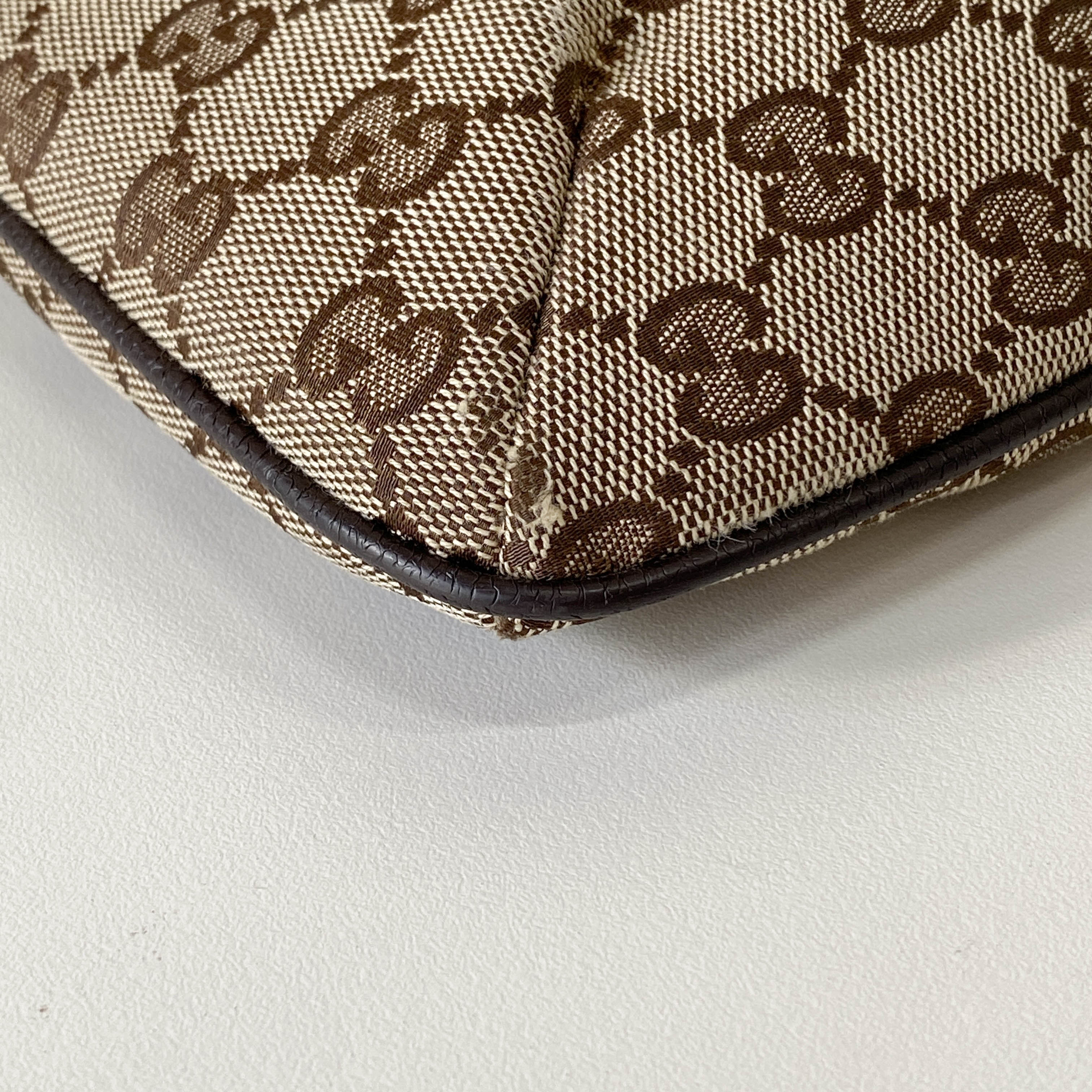 GG Beige/Brown Canvas Shoulder Bag
