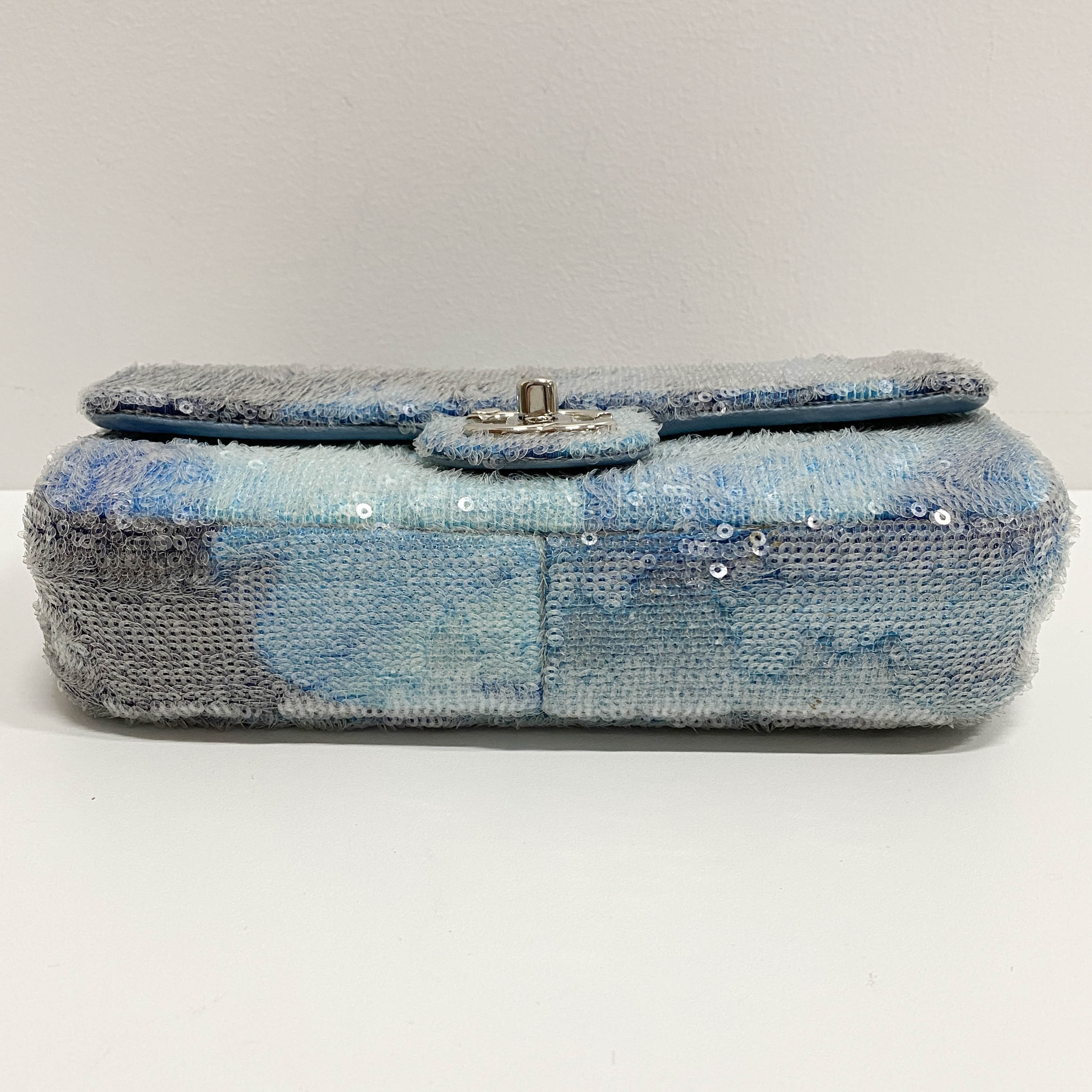 Small Waterfall Timeless Blue Sequin Bag
