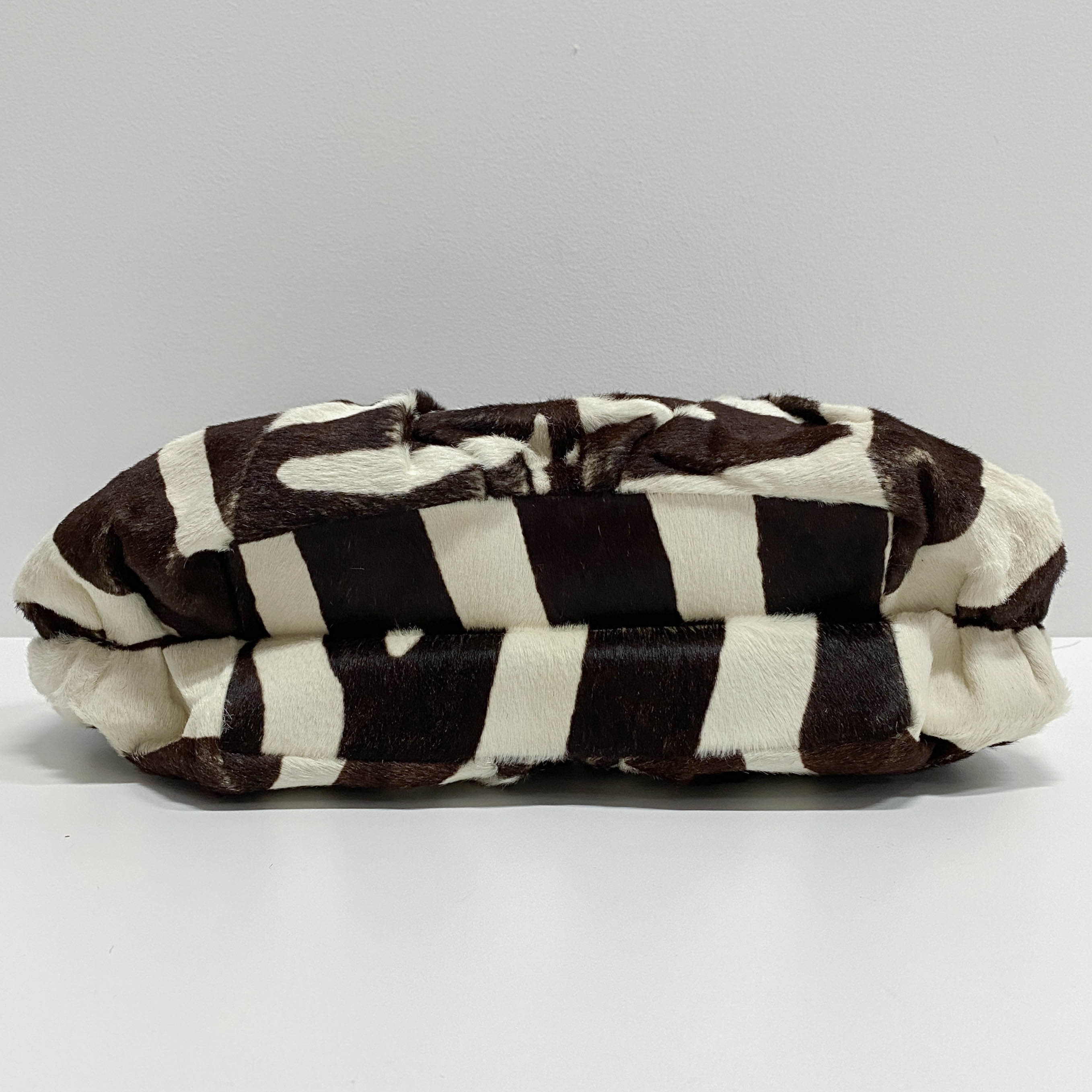 Jazzclub Zebra Print Pony Hair Shoulder Bag