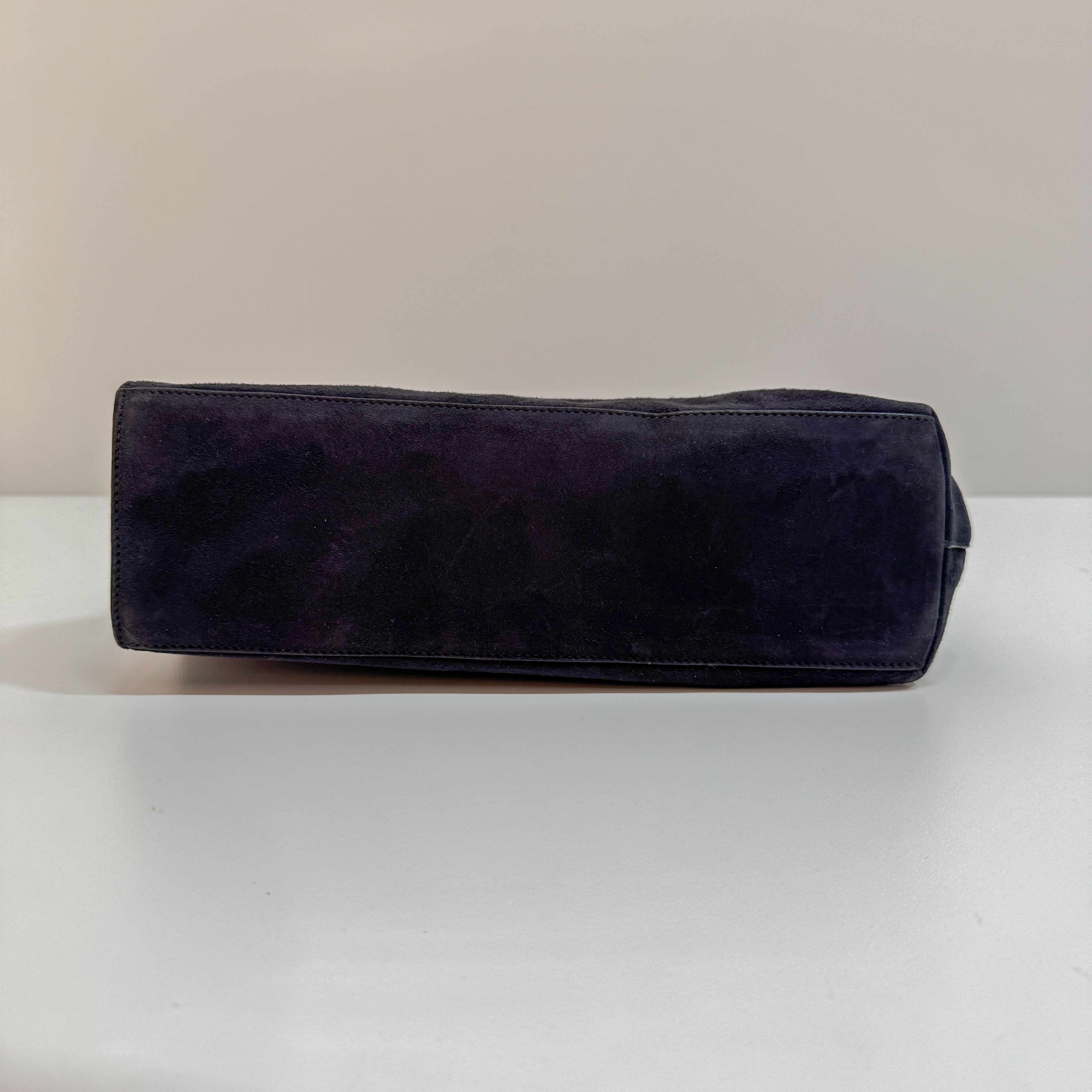 Black Suede Tote Bag