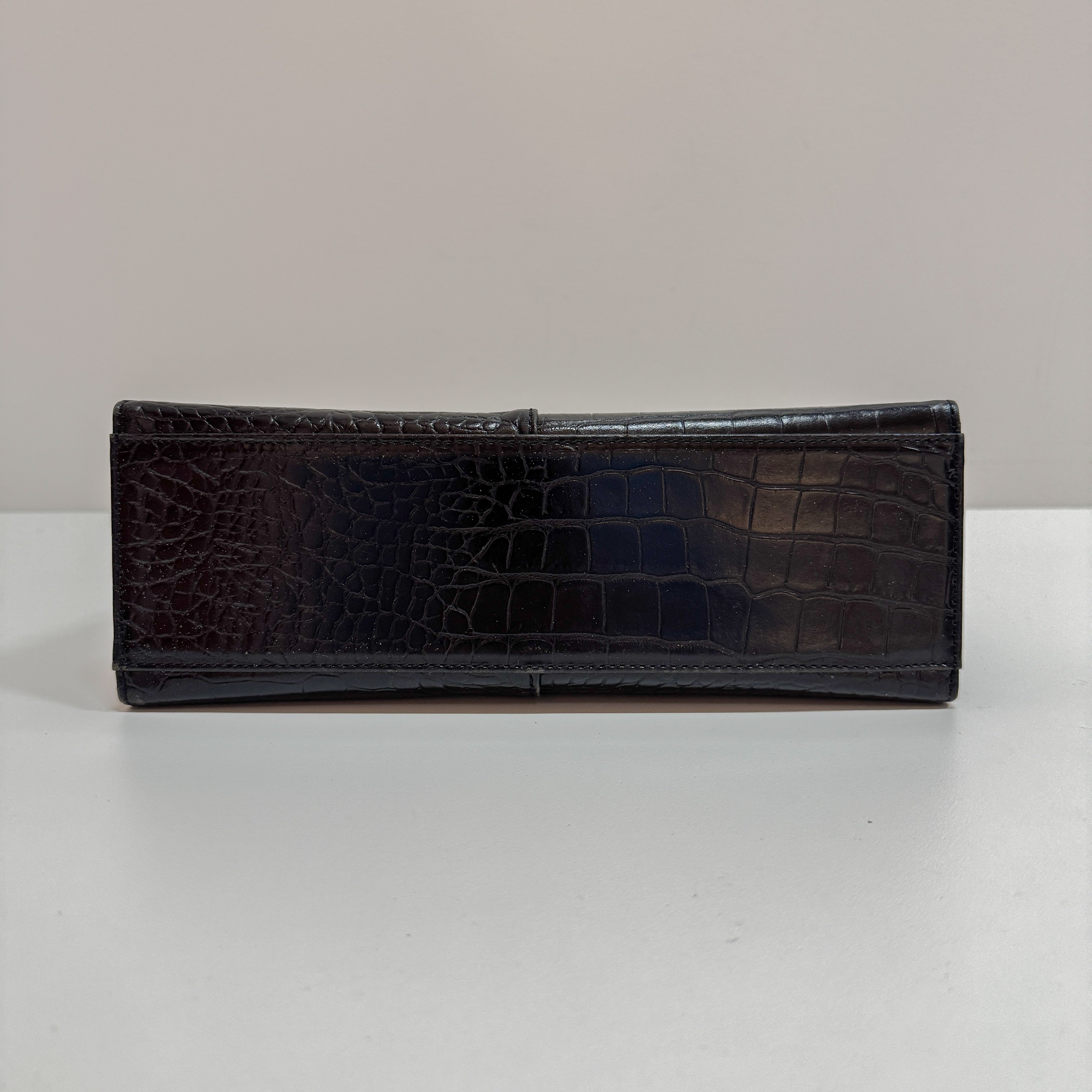 Cassandra Black Leather Handbag