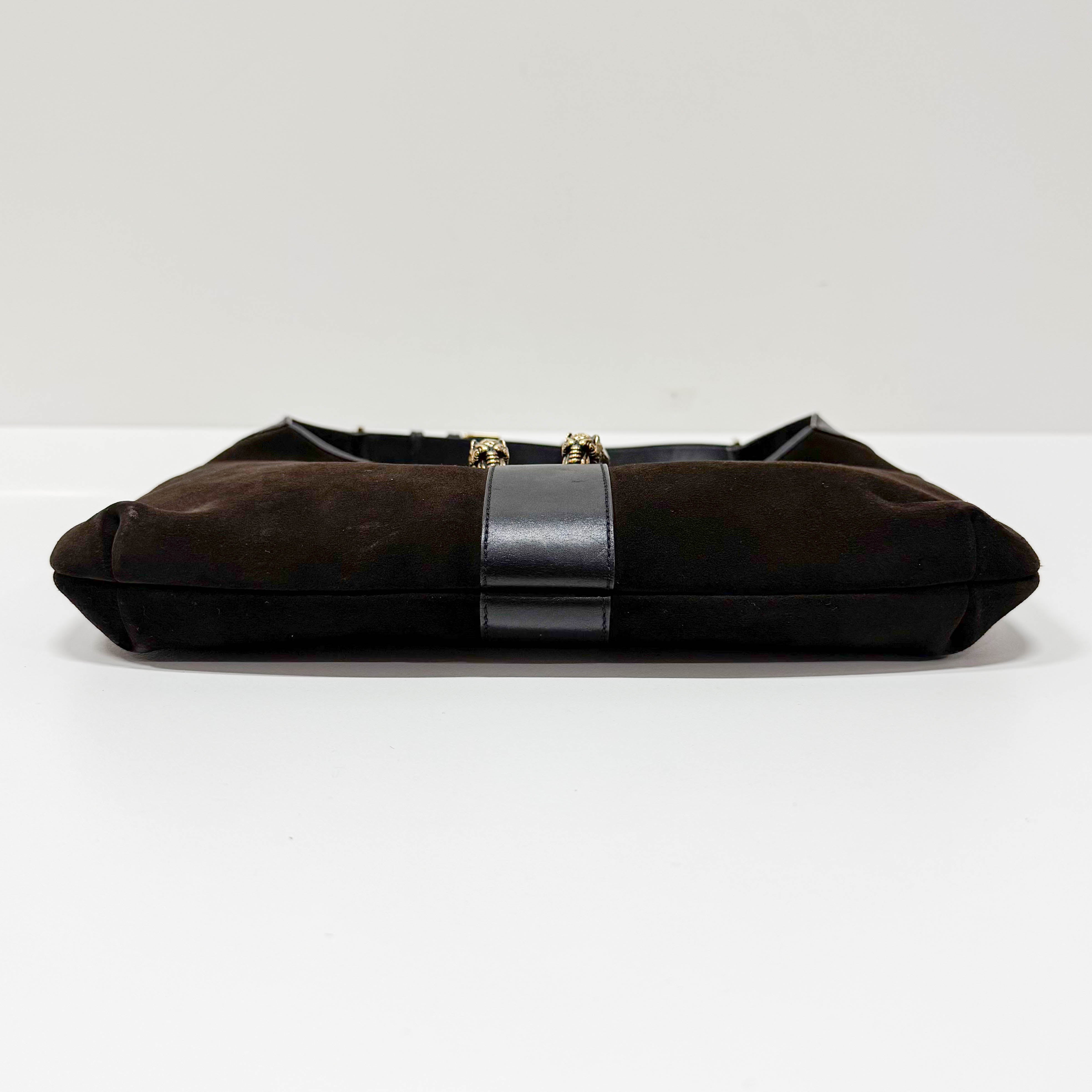 Dionysus Dark Brown Suede Hobo Bag