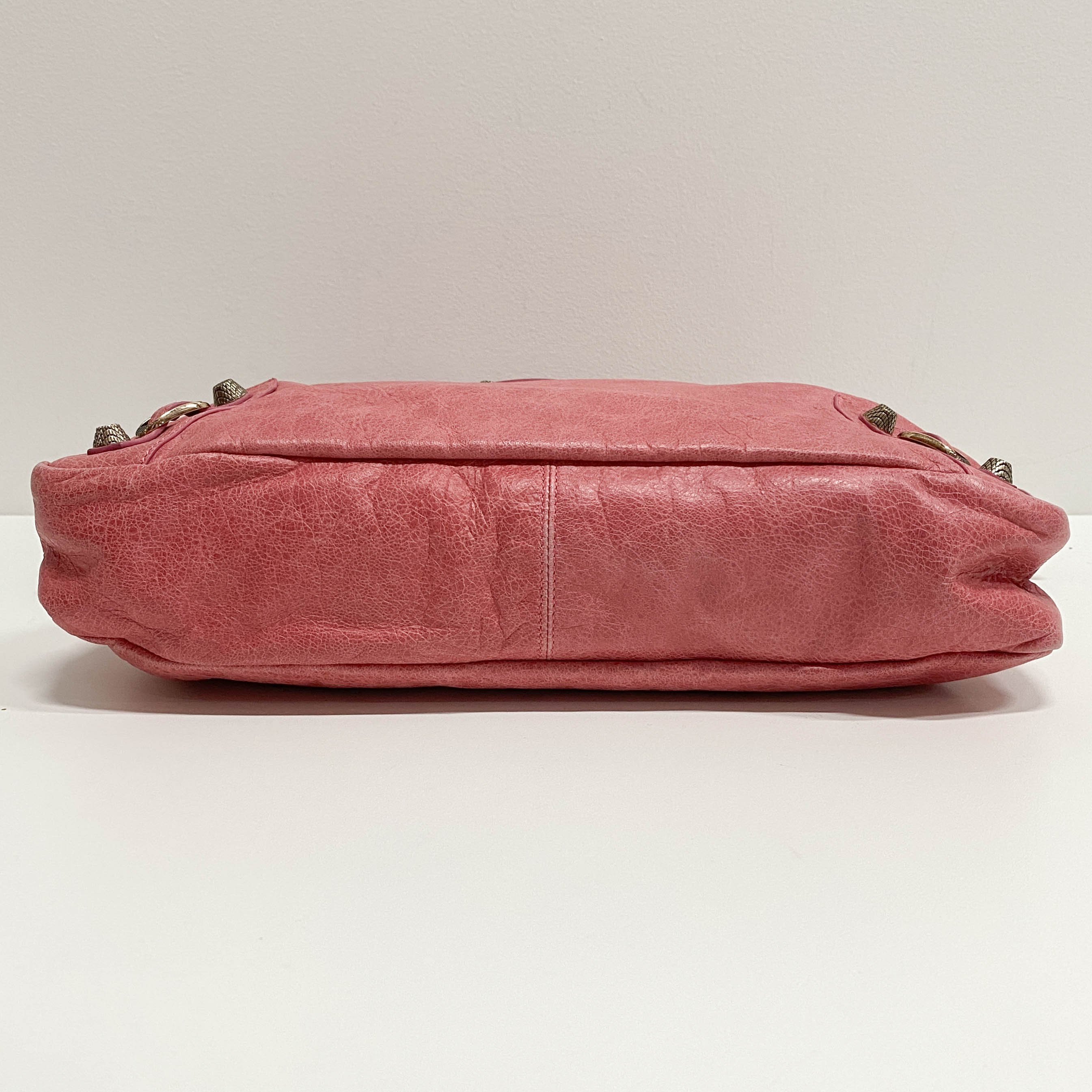 The Town Pink Calfskin Leather Two Way Bag