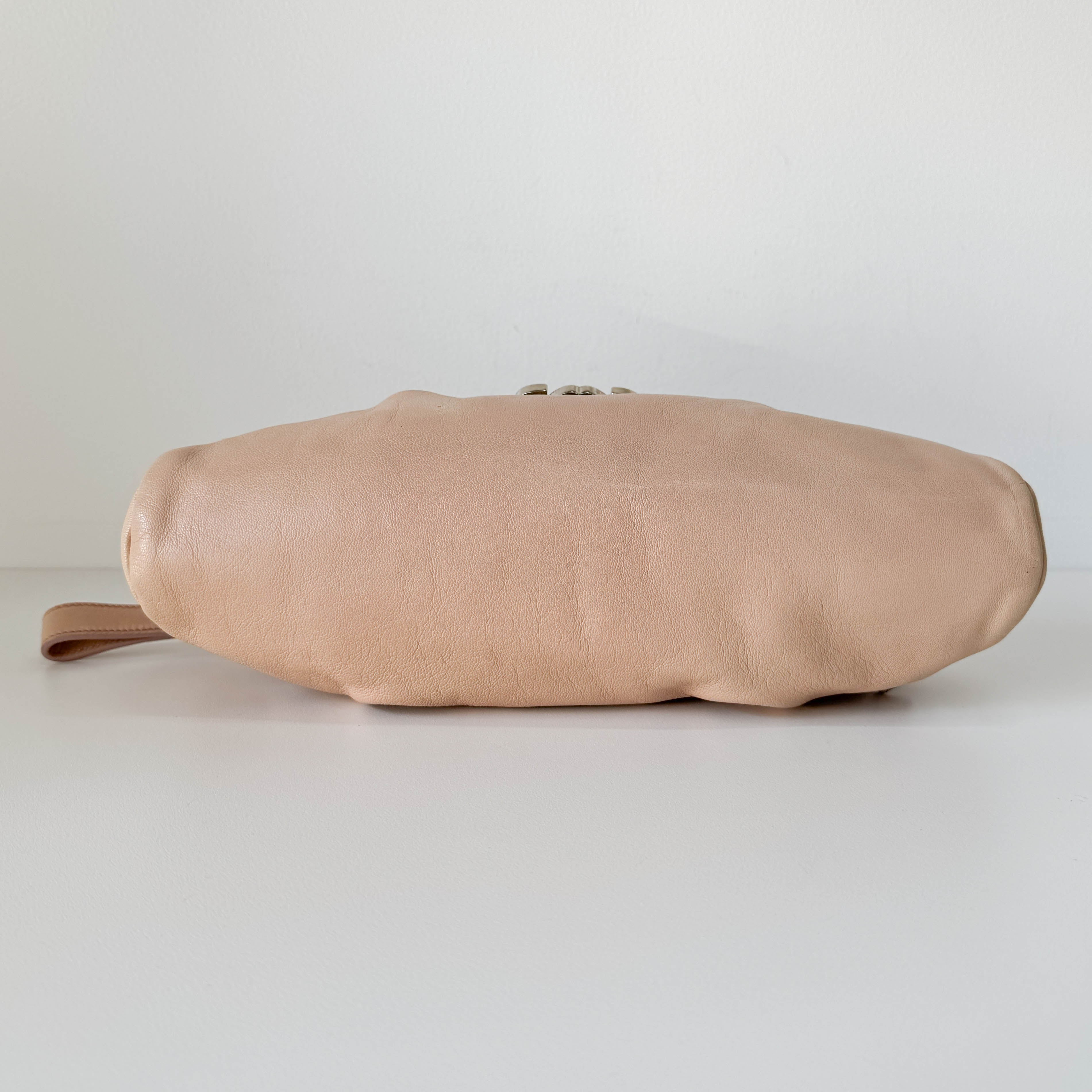 Anagram Pink/Beige Leather Shoulder Bag