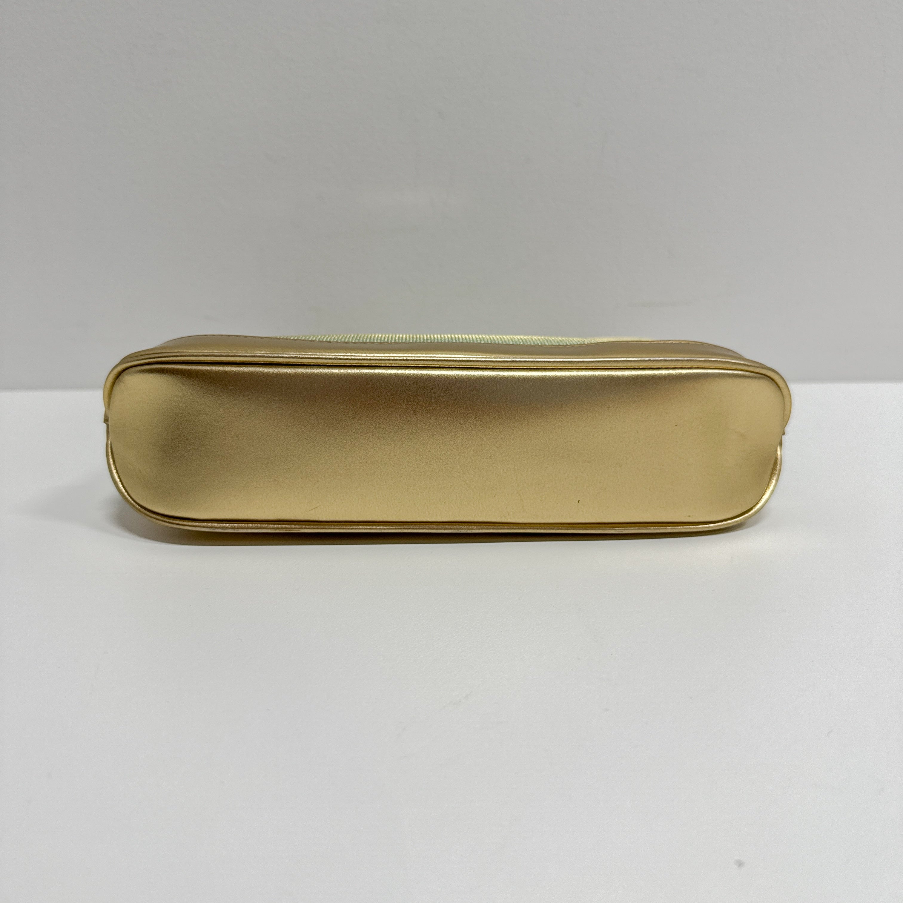 Blue & Gold Canvas Handbag