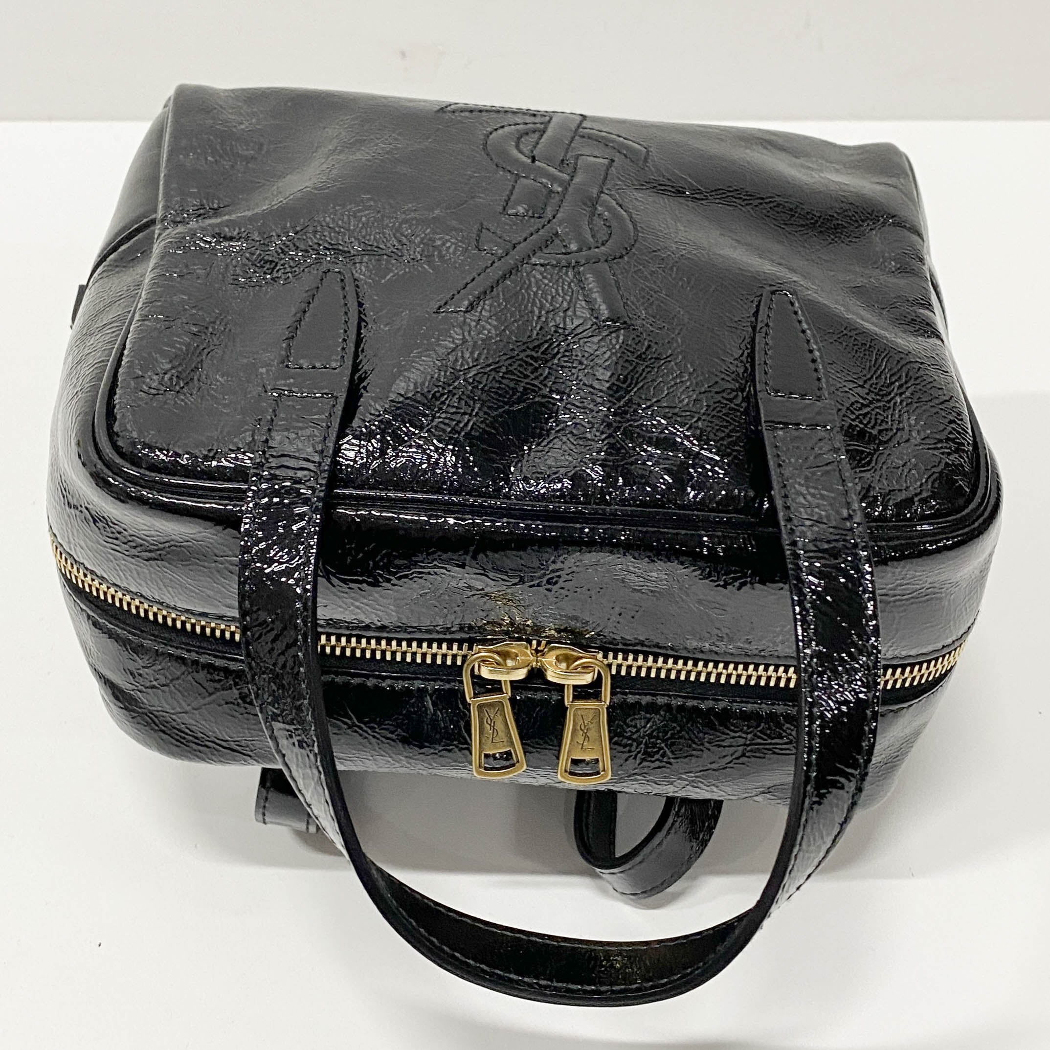 Black Patent Leather Handbag