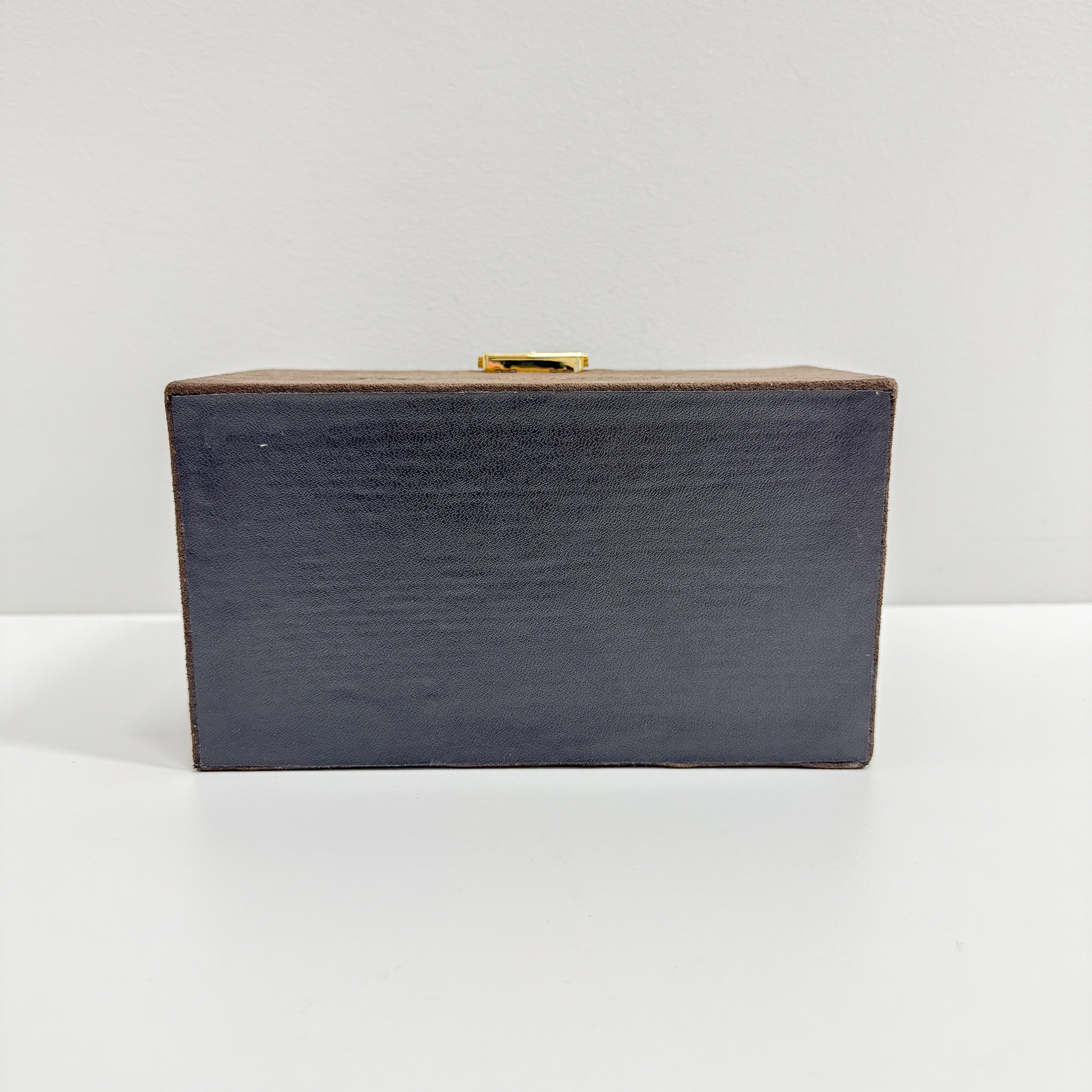 Brown Suede Makeup/Vanity Bag
