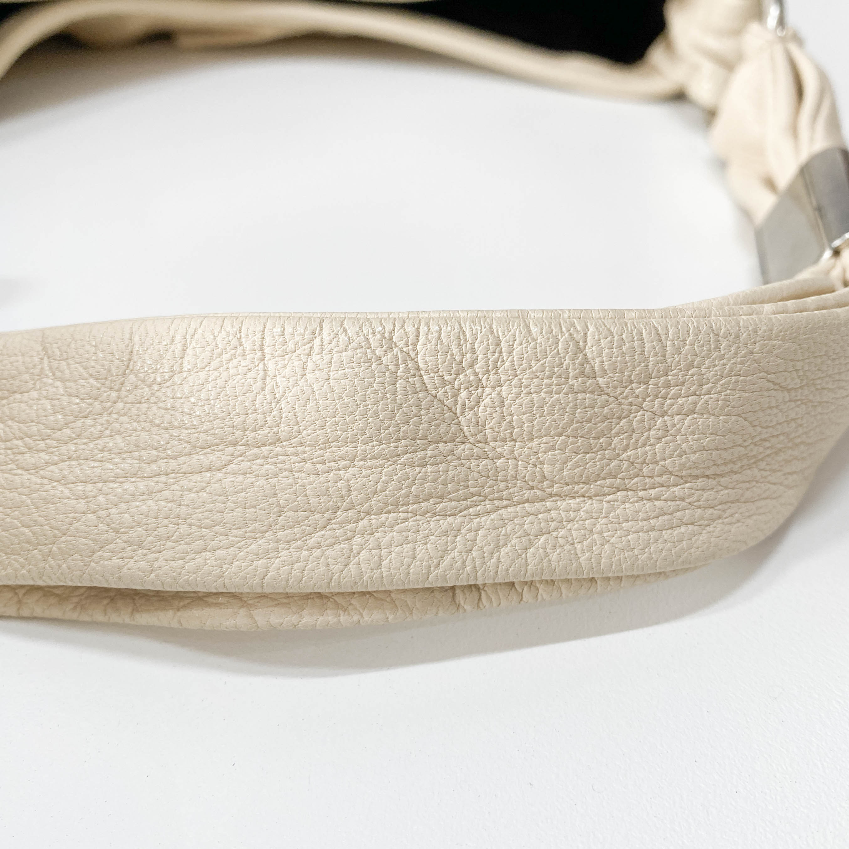 Saint Tropez Beige Leather Shoulder Bag