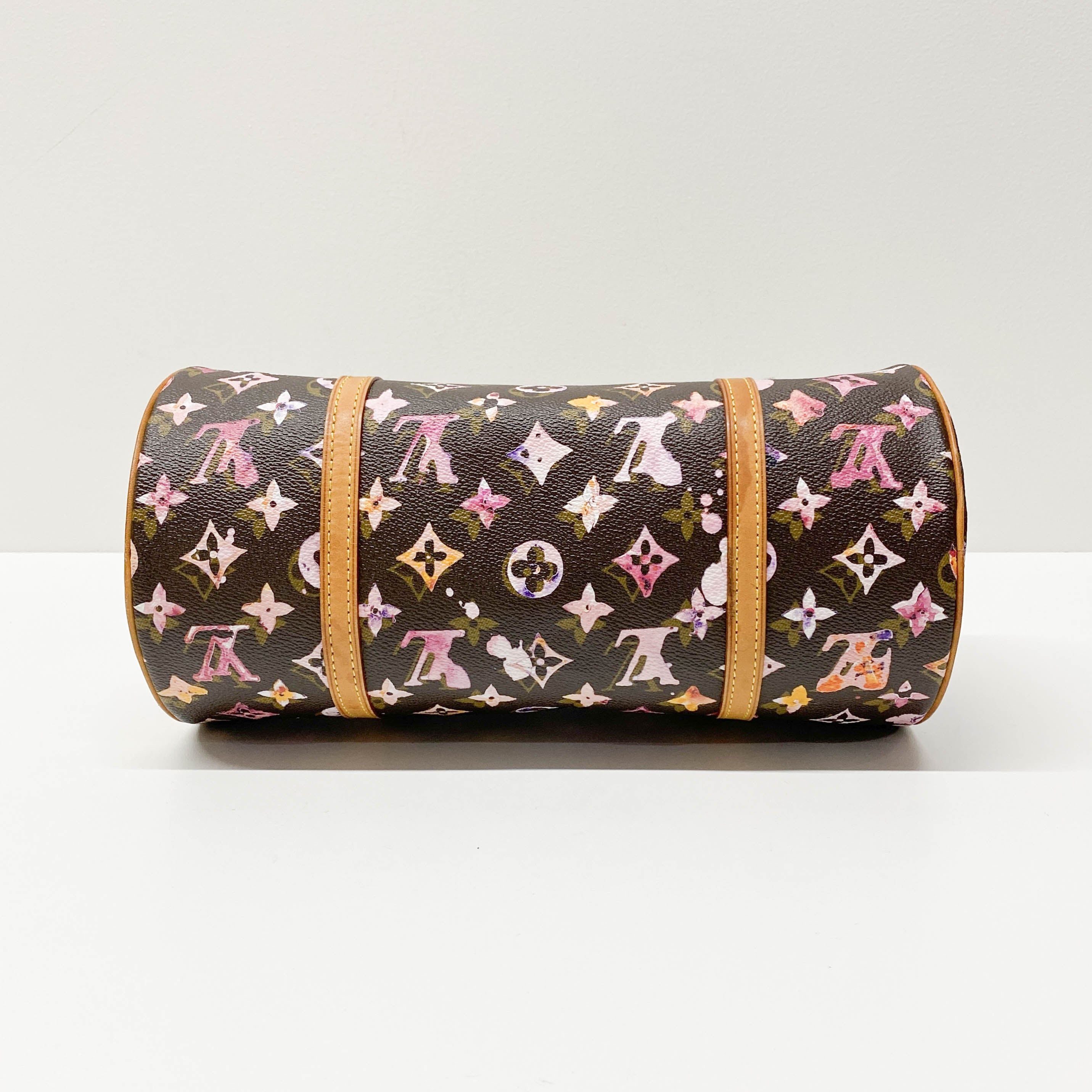 Papillon Watercolor Monogram Hand Bag