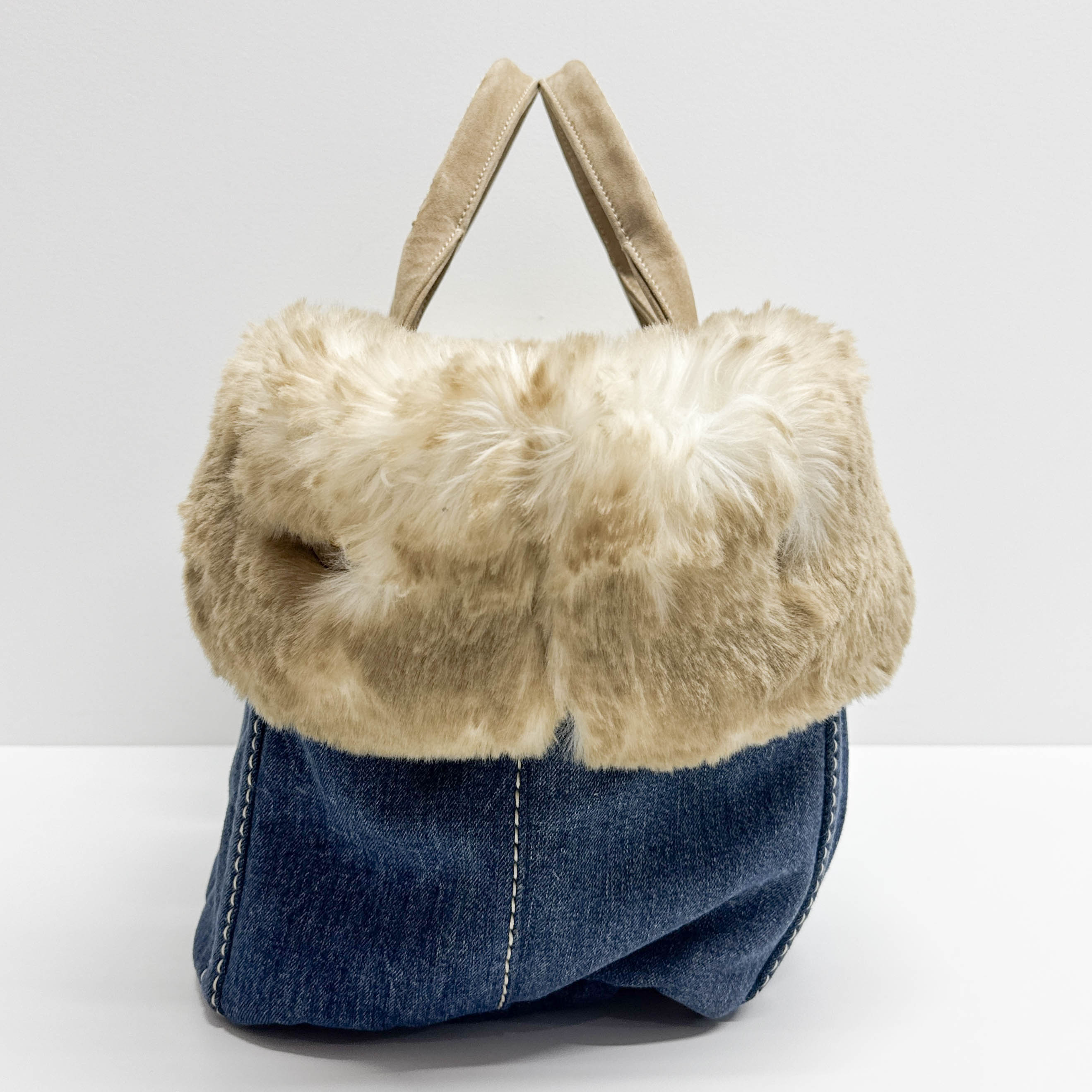 Vintage Blue Denim Two Way Bag