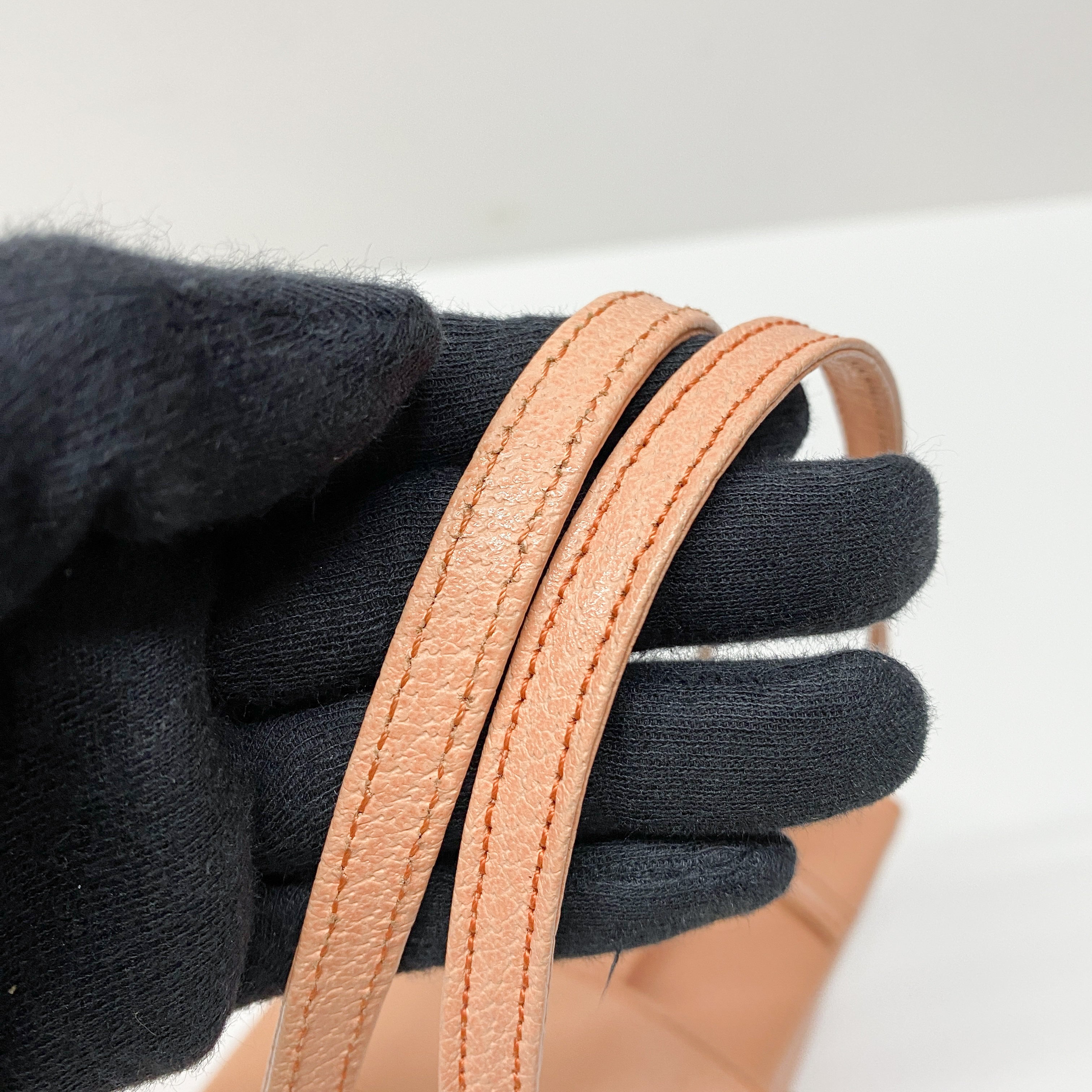 Mamma Baguette Peach Leather Box Bag