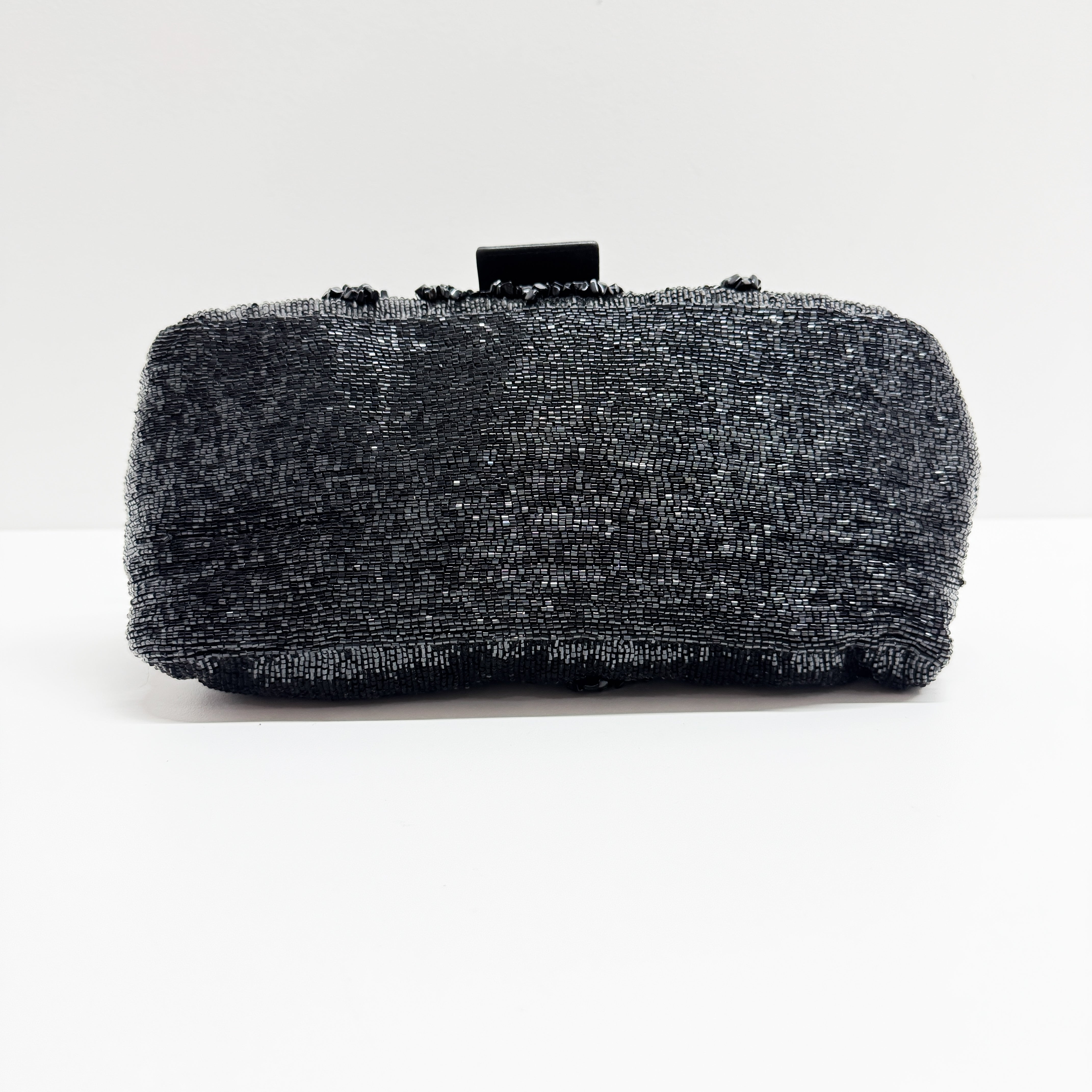 Mamma Baguette Black Beads Shoulder Bag