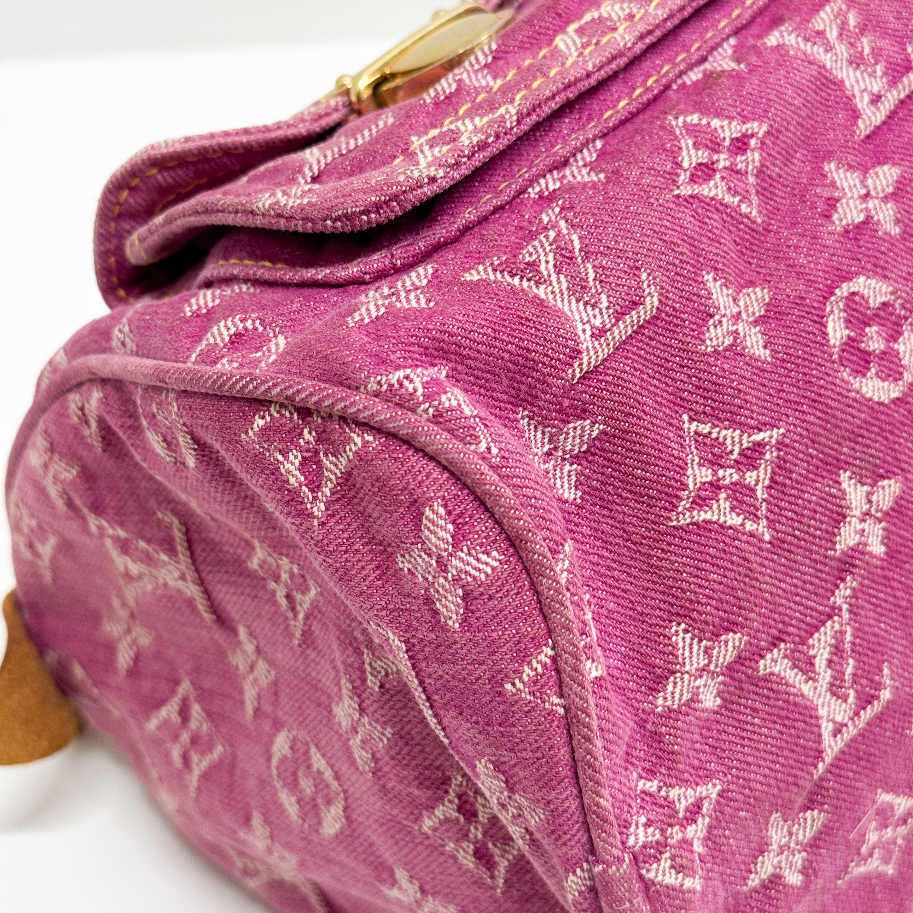 Neo Speedy Pink Baggy Monogram Denim Hand Bag