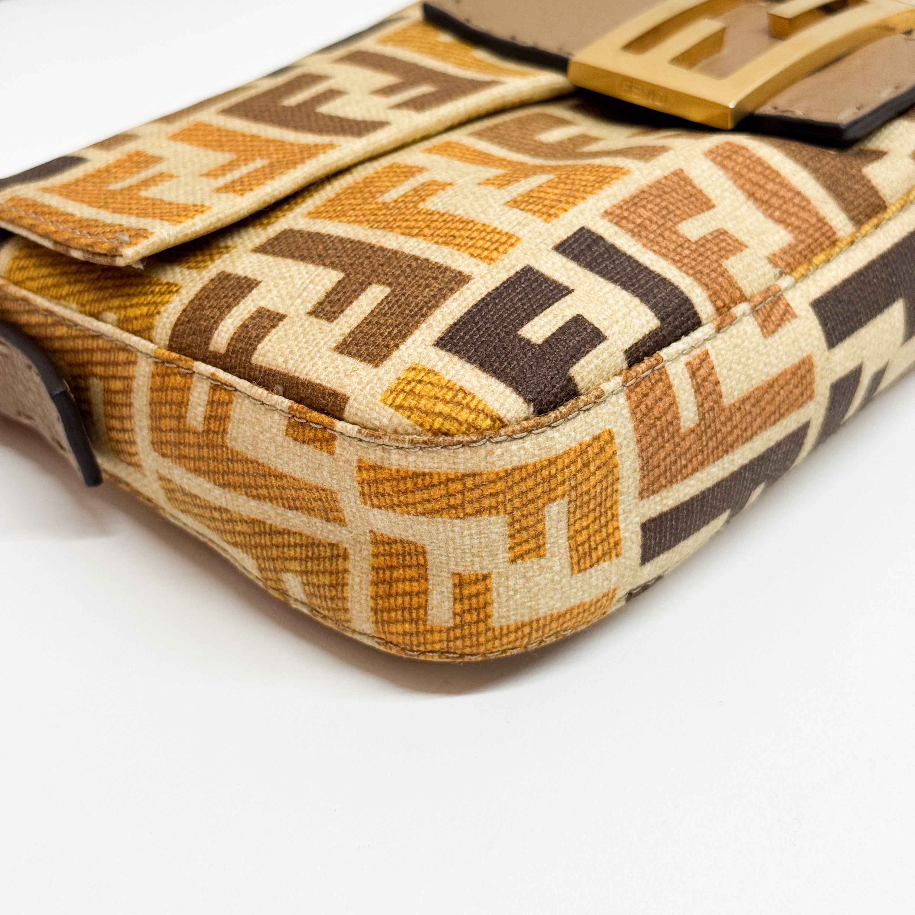 Baguette Orange Zucca Shoulder Bag