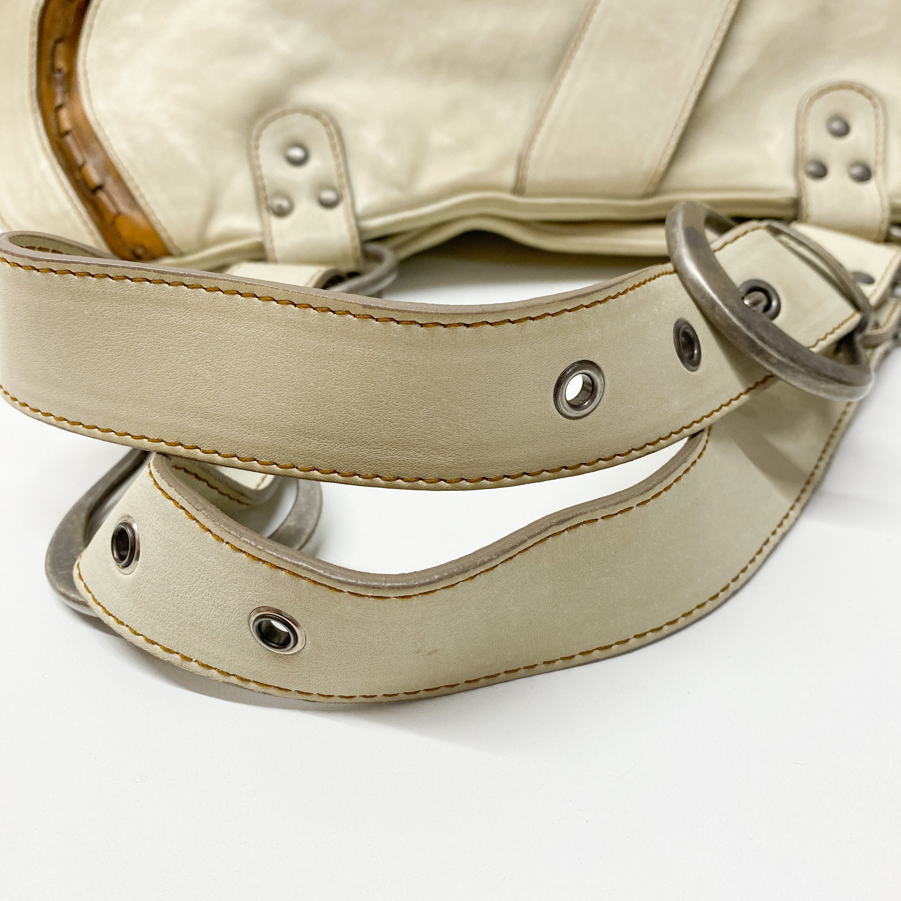 Gaucho Beige Leather Shoulder Bag