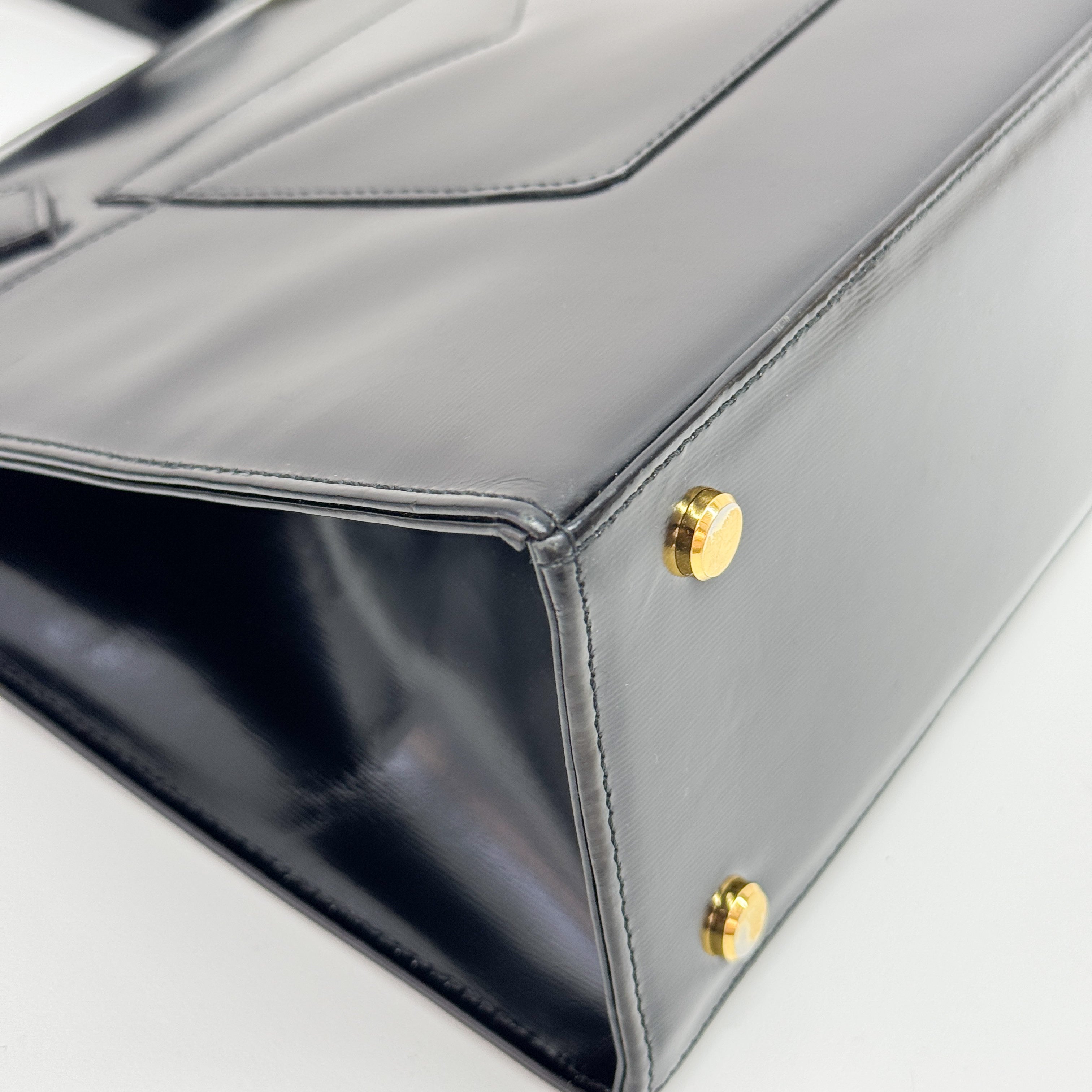 Black Patent Leather Handbag