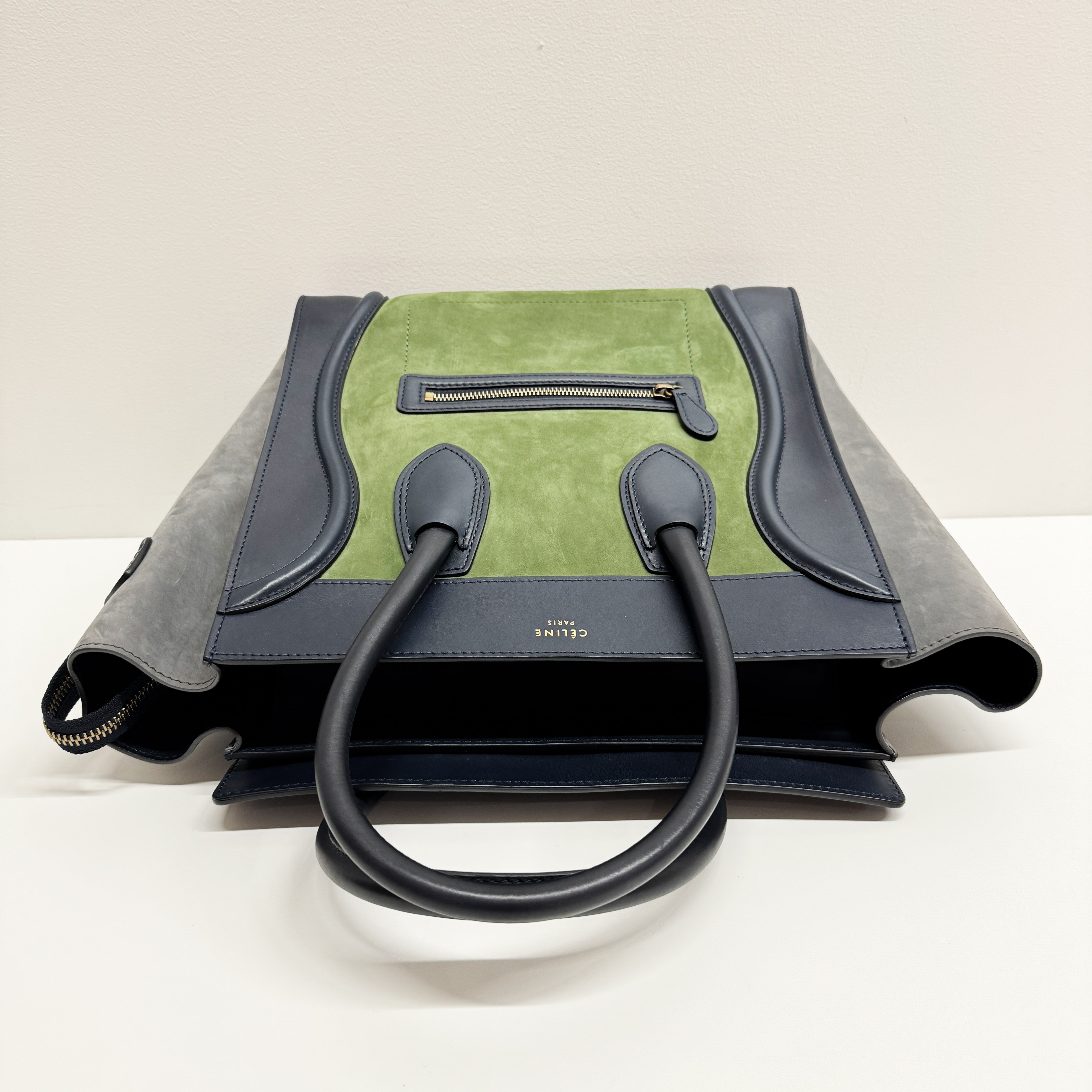 Luggage Micro Multicolored Suede Hand Bag