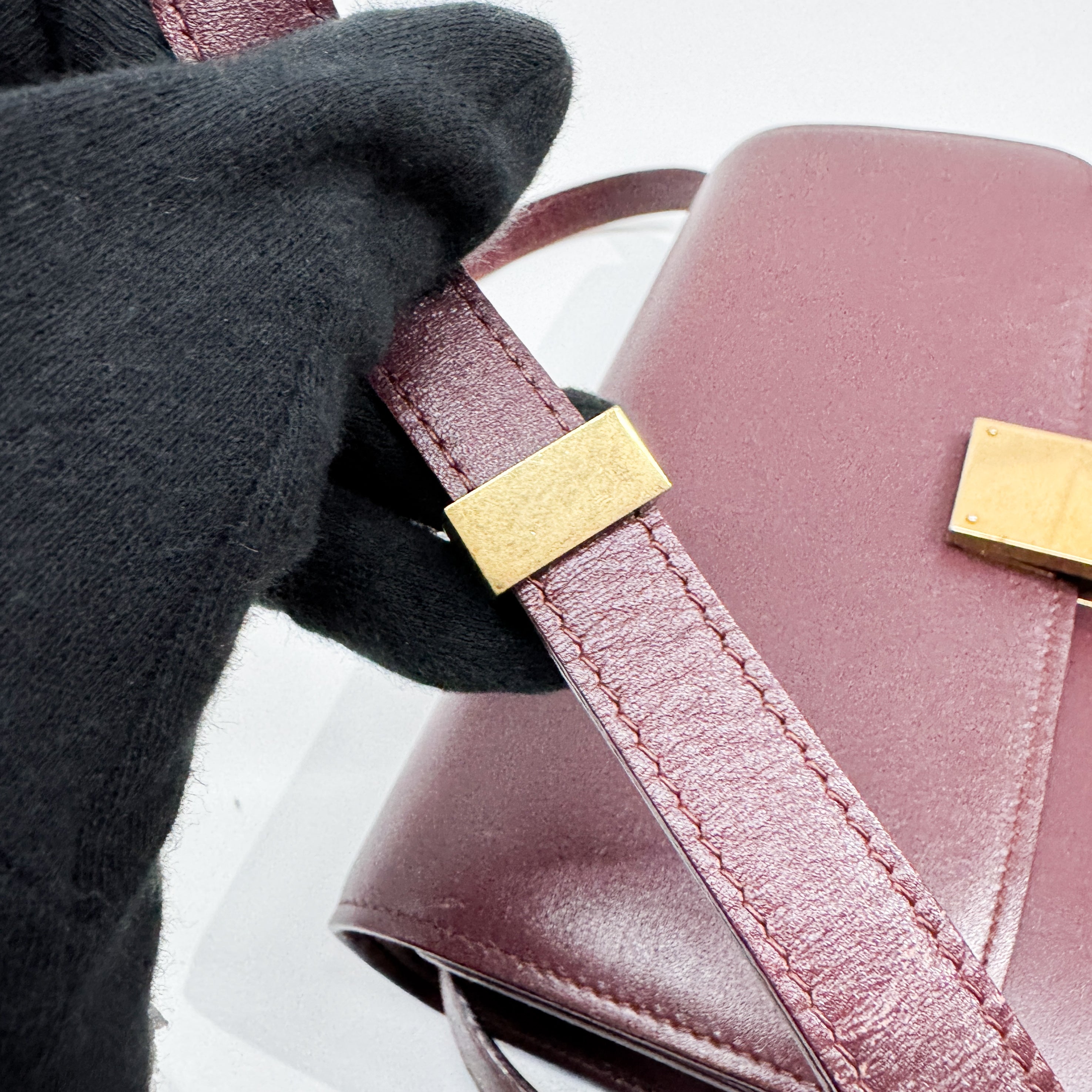 Vintage Red Leather Shoulder Bag