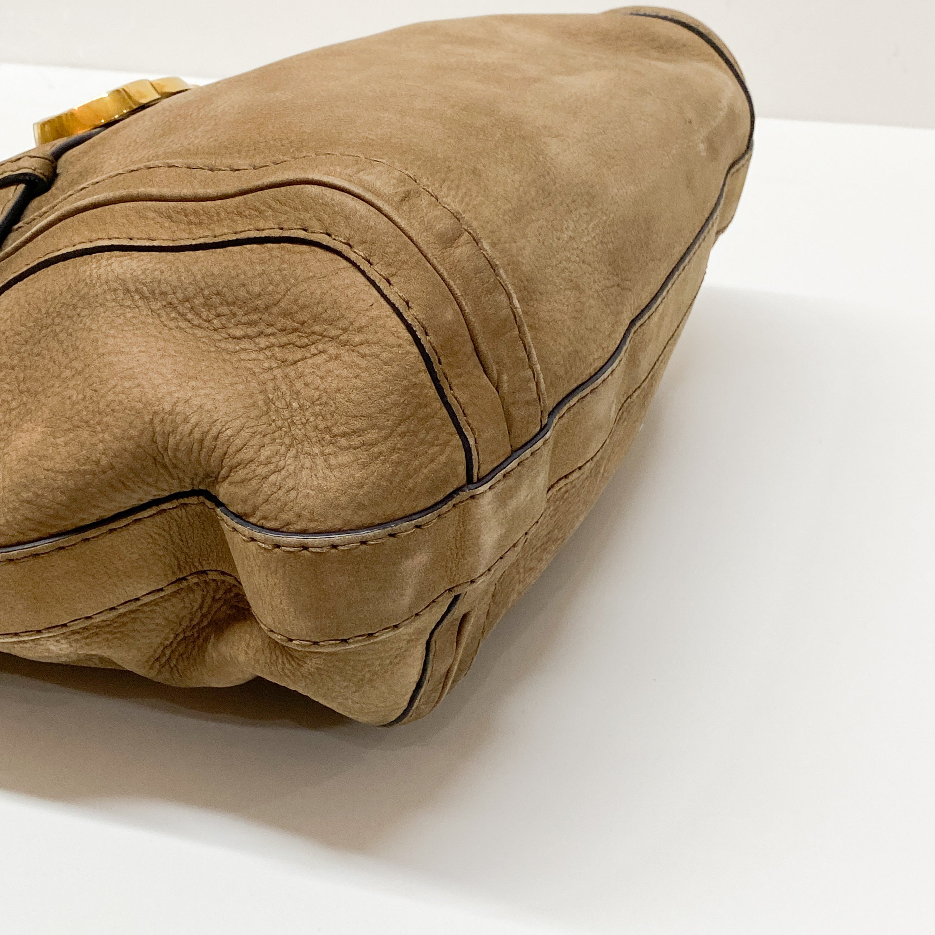 Vintage Brown Leather Shoulder Bag