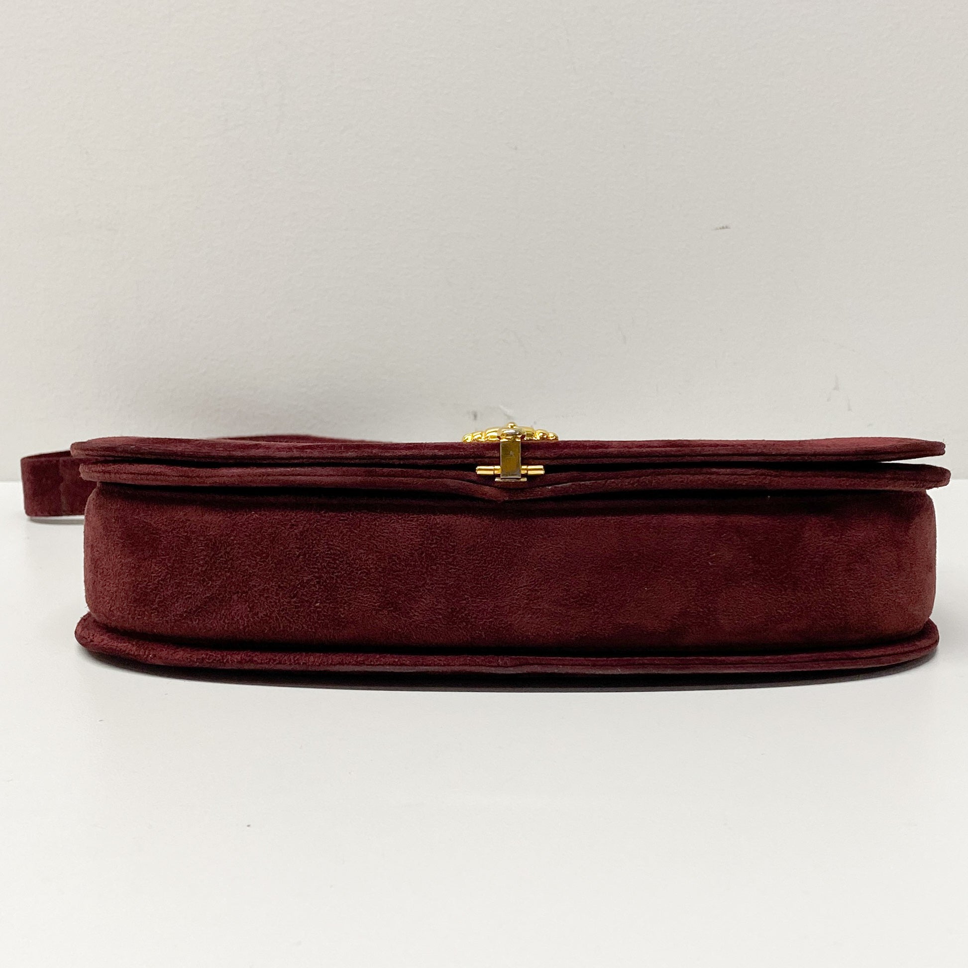 Red Suede Shoulder Bag