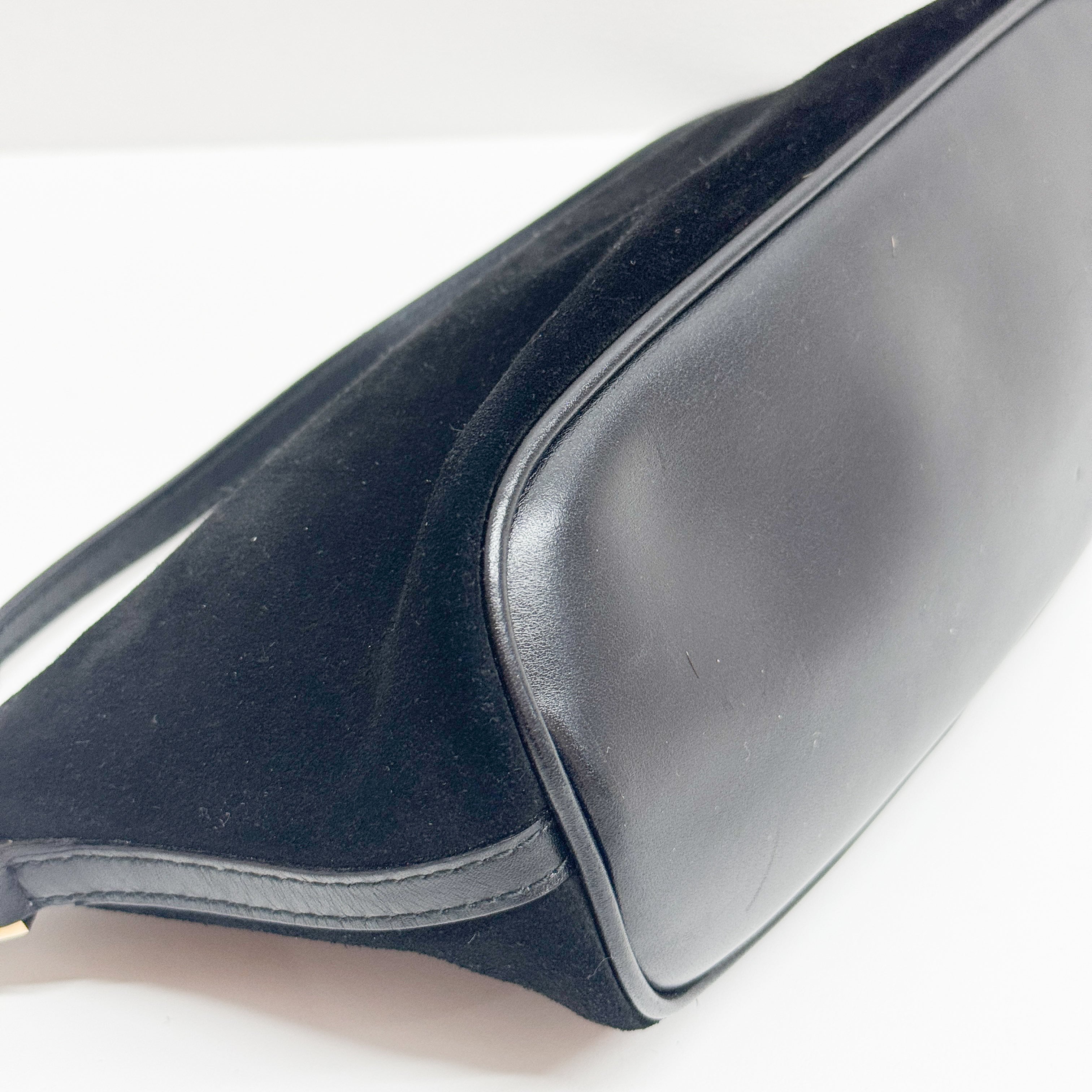 Black Suede Shoulder Bag