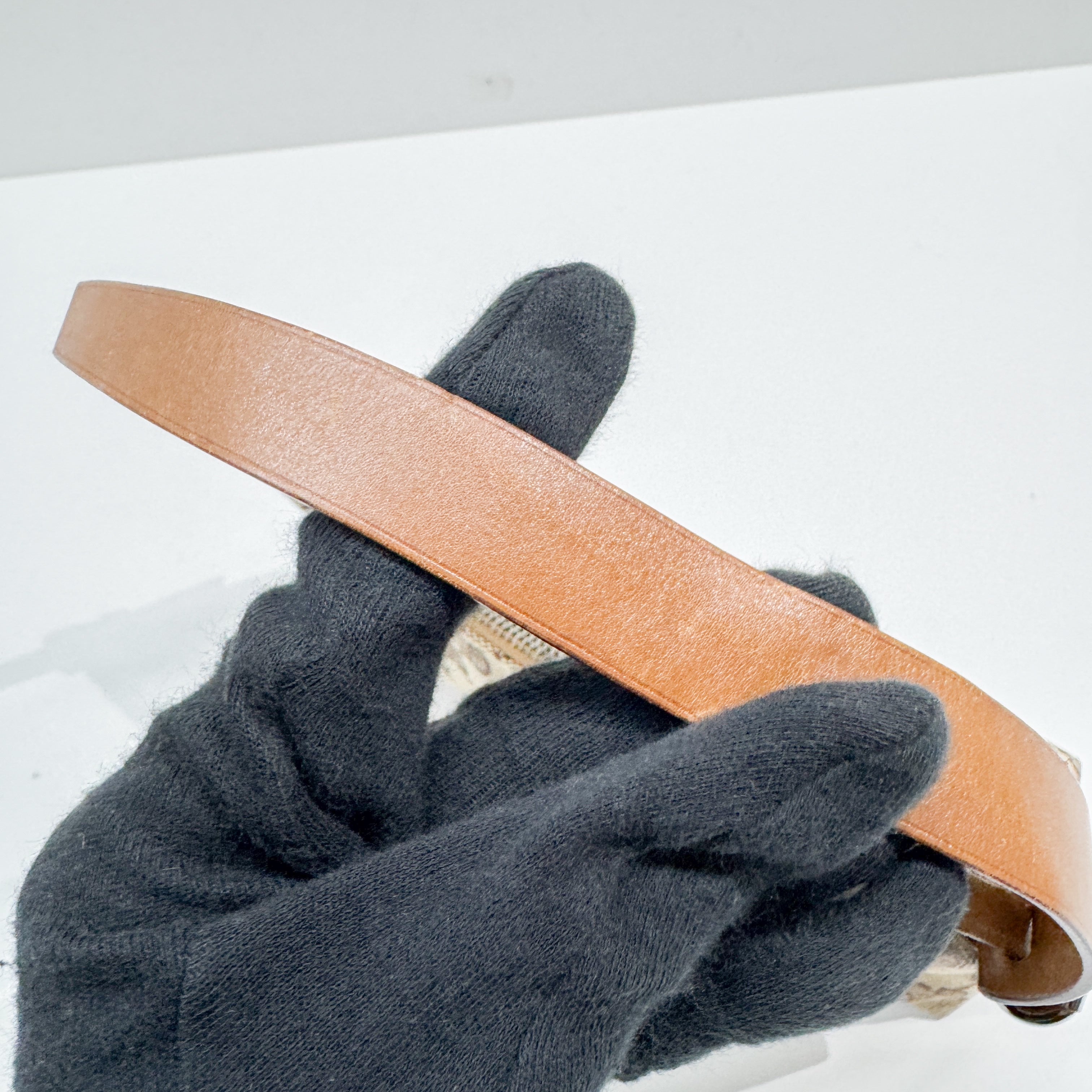 GG Beige Canvas Shoulder Bag