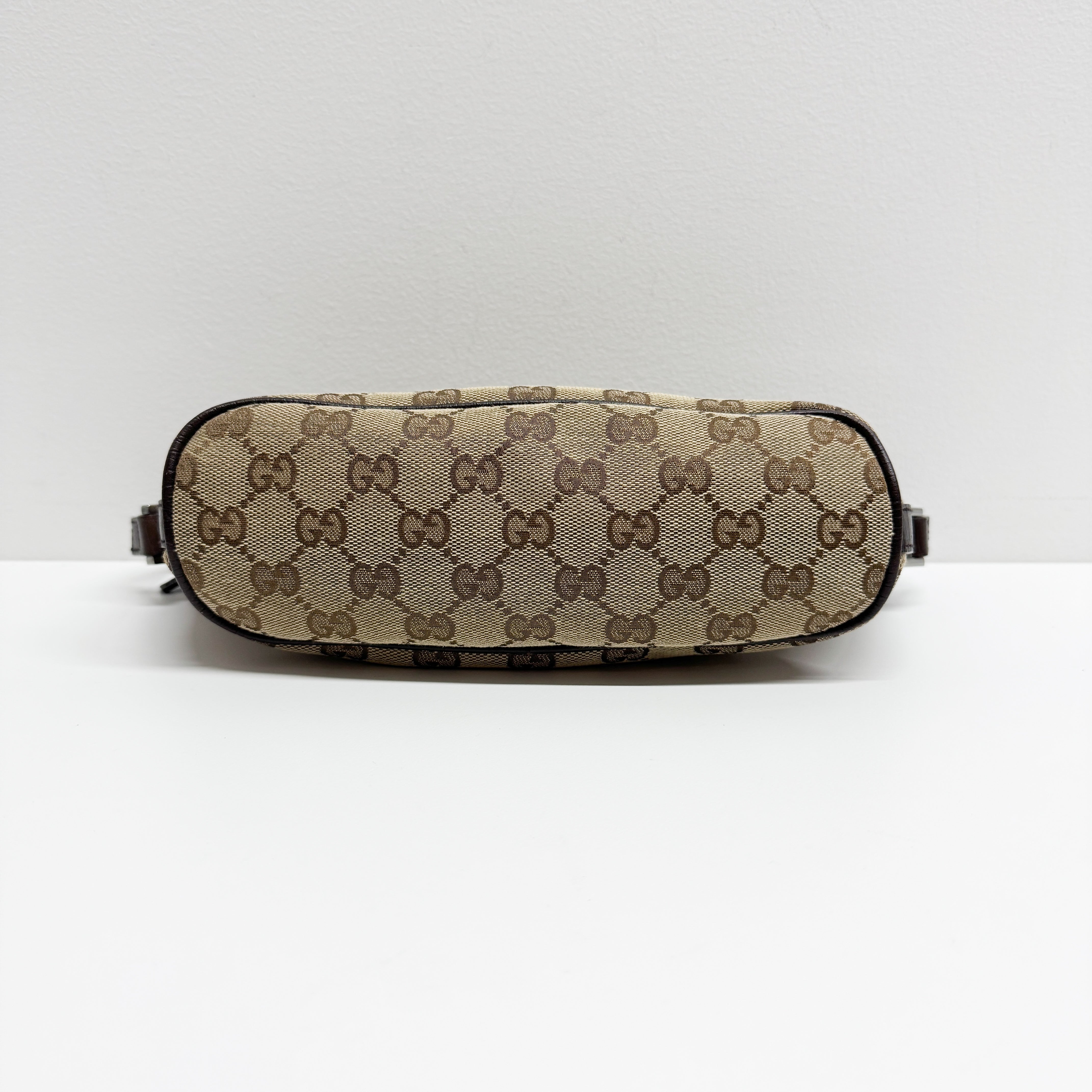 GG Brown Canvas Cotton Shoulder Bag