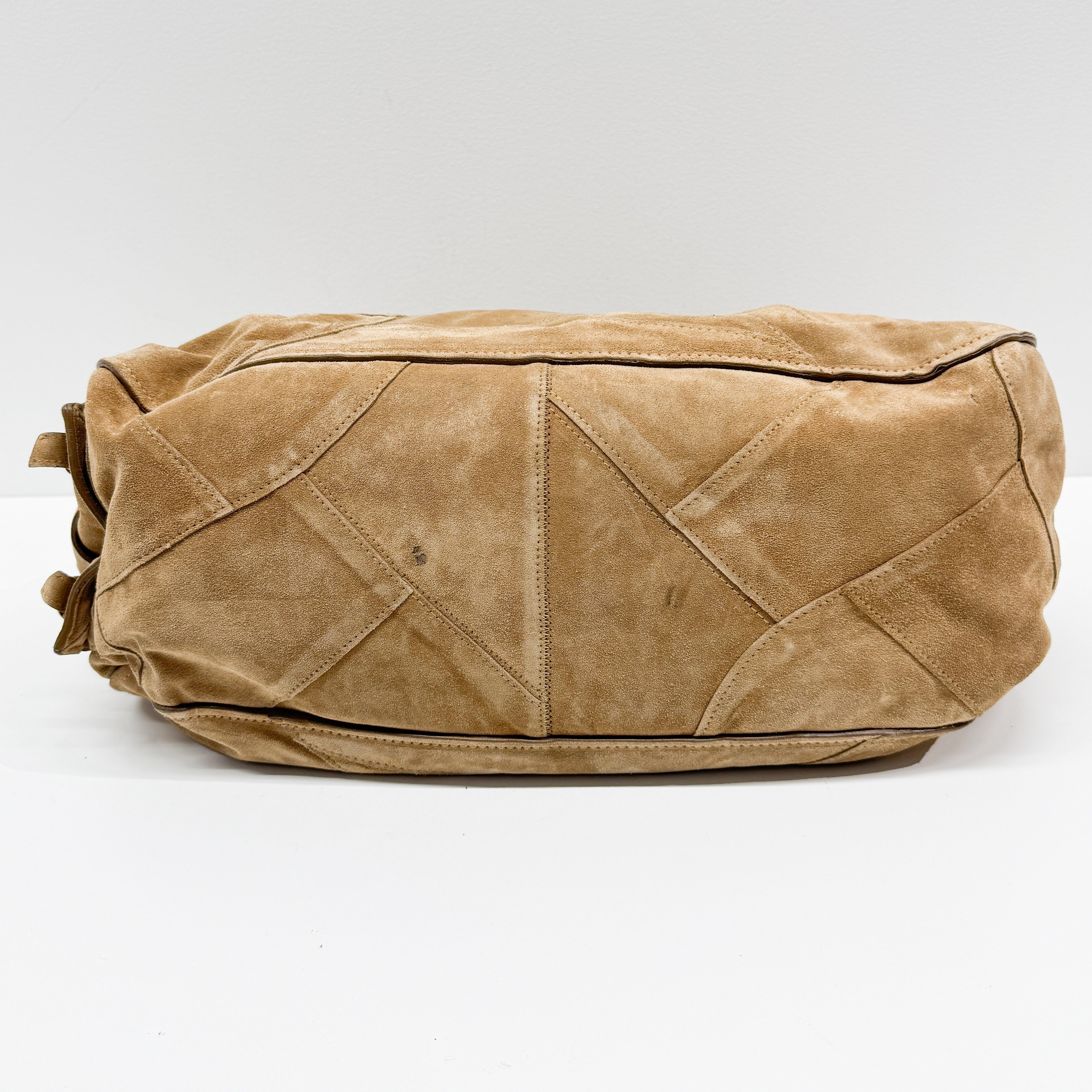 Vintage Brown Suede Shoulder Bag