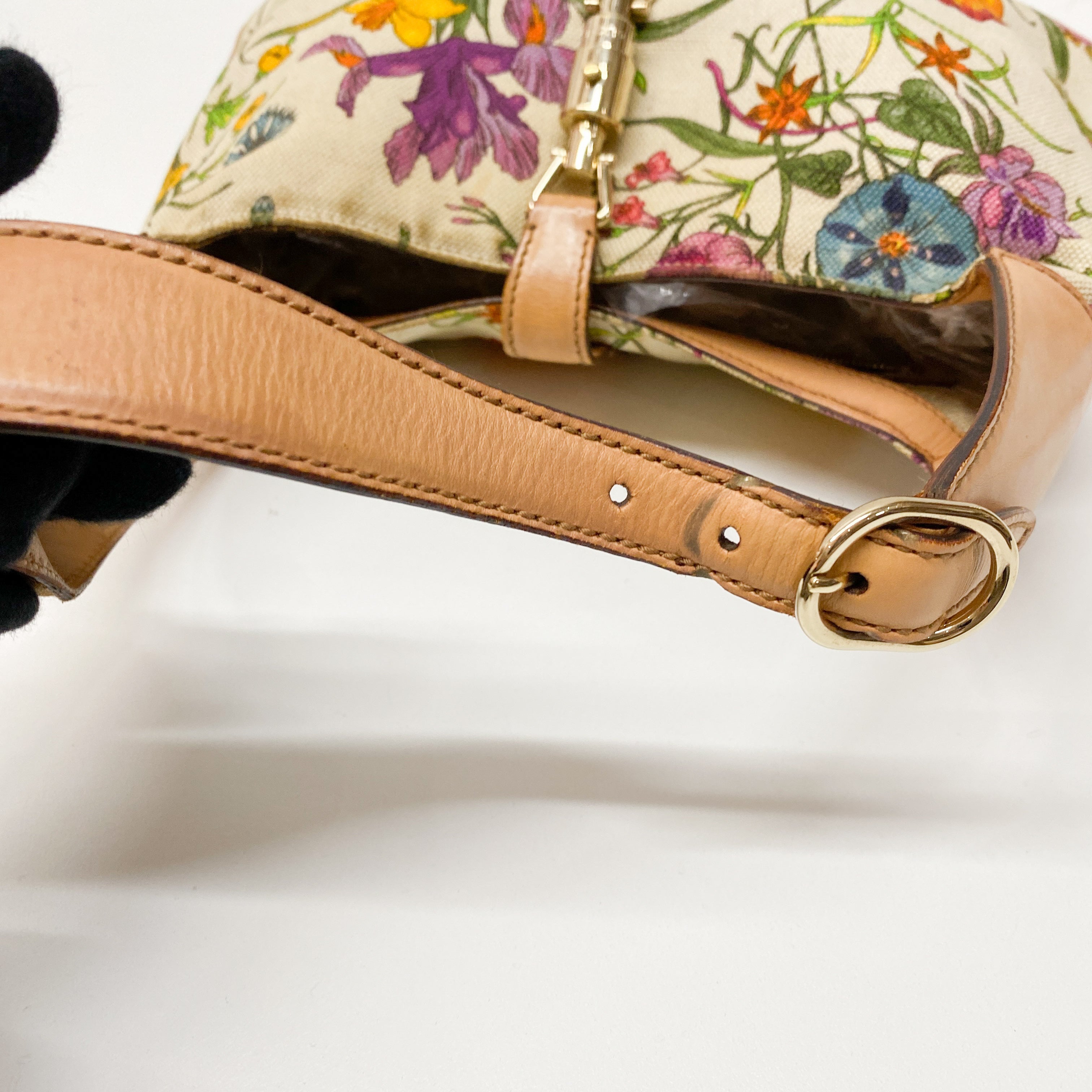 Jackie Floral Cotton Canvas Shoulder Bag