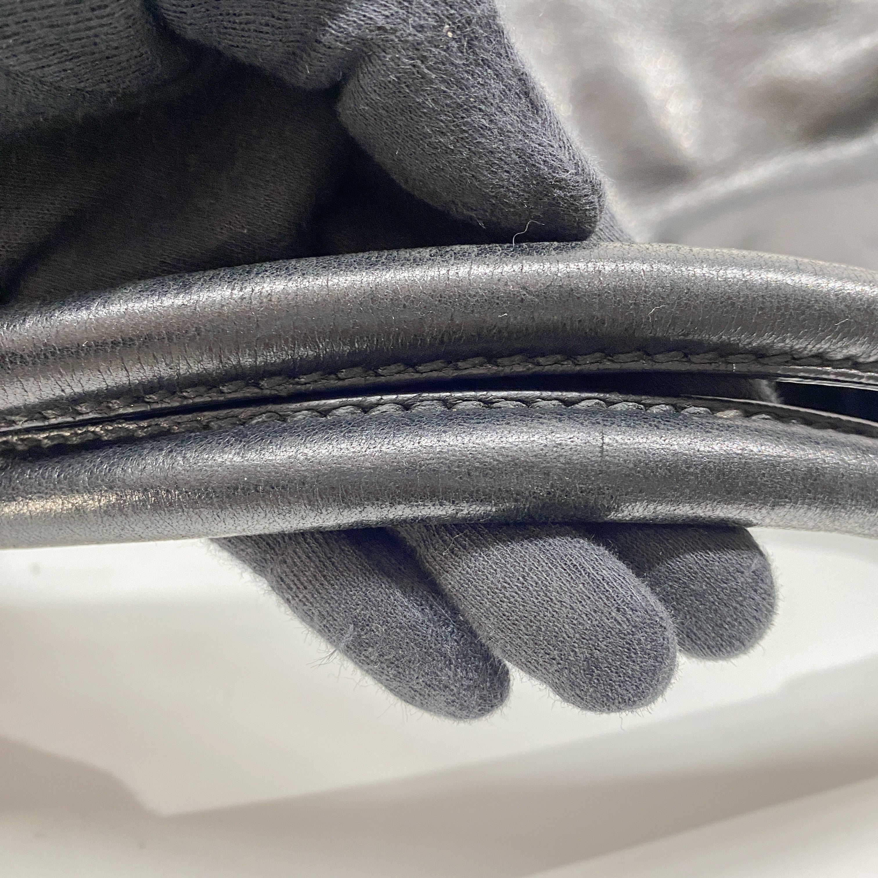 Vintage Black Gold Studded Leather Bag