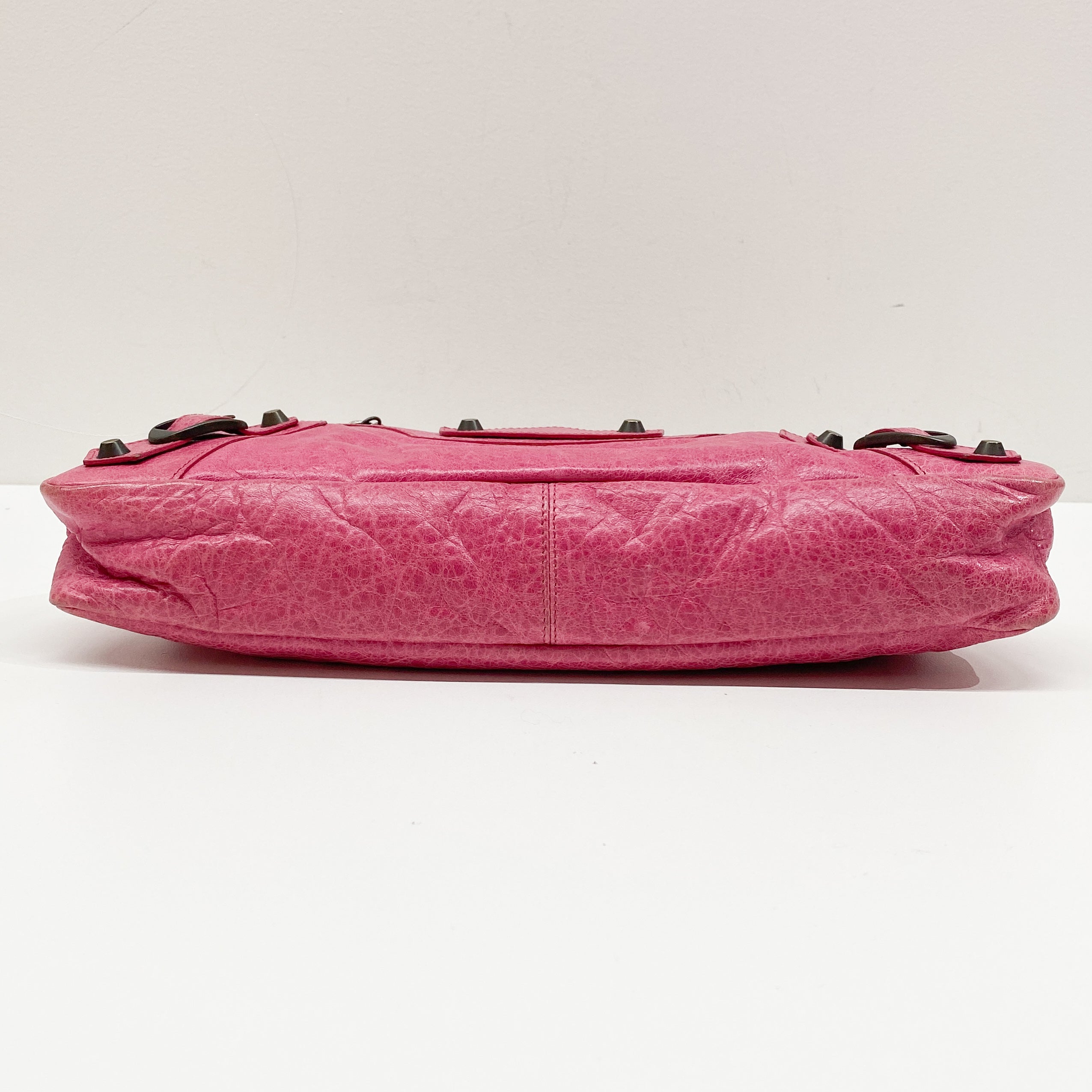 The First Pink Leather Hand Bag