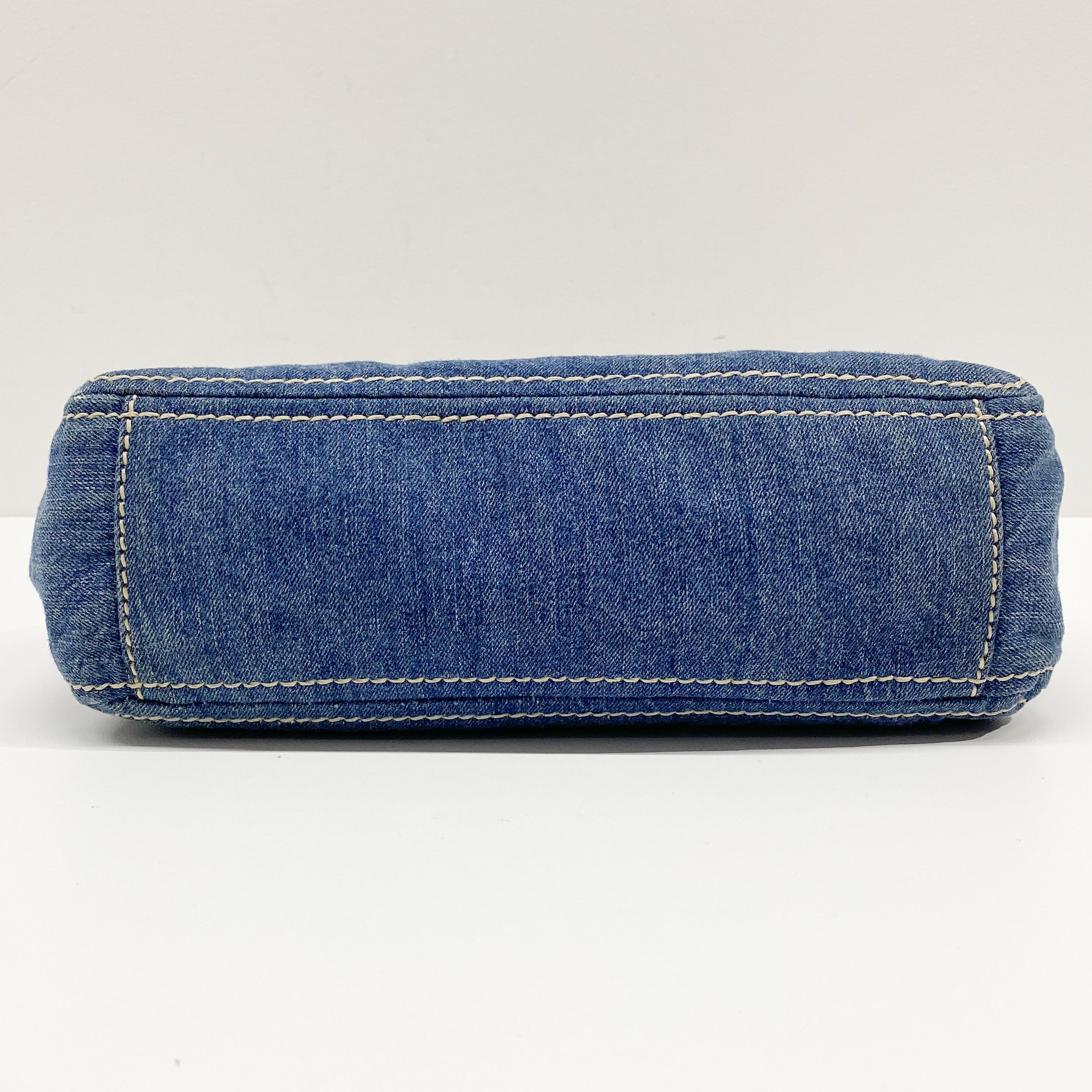 Vintage Blue Denim Shoulder Bag
