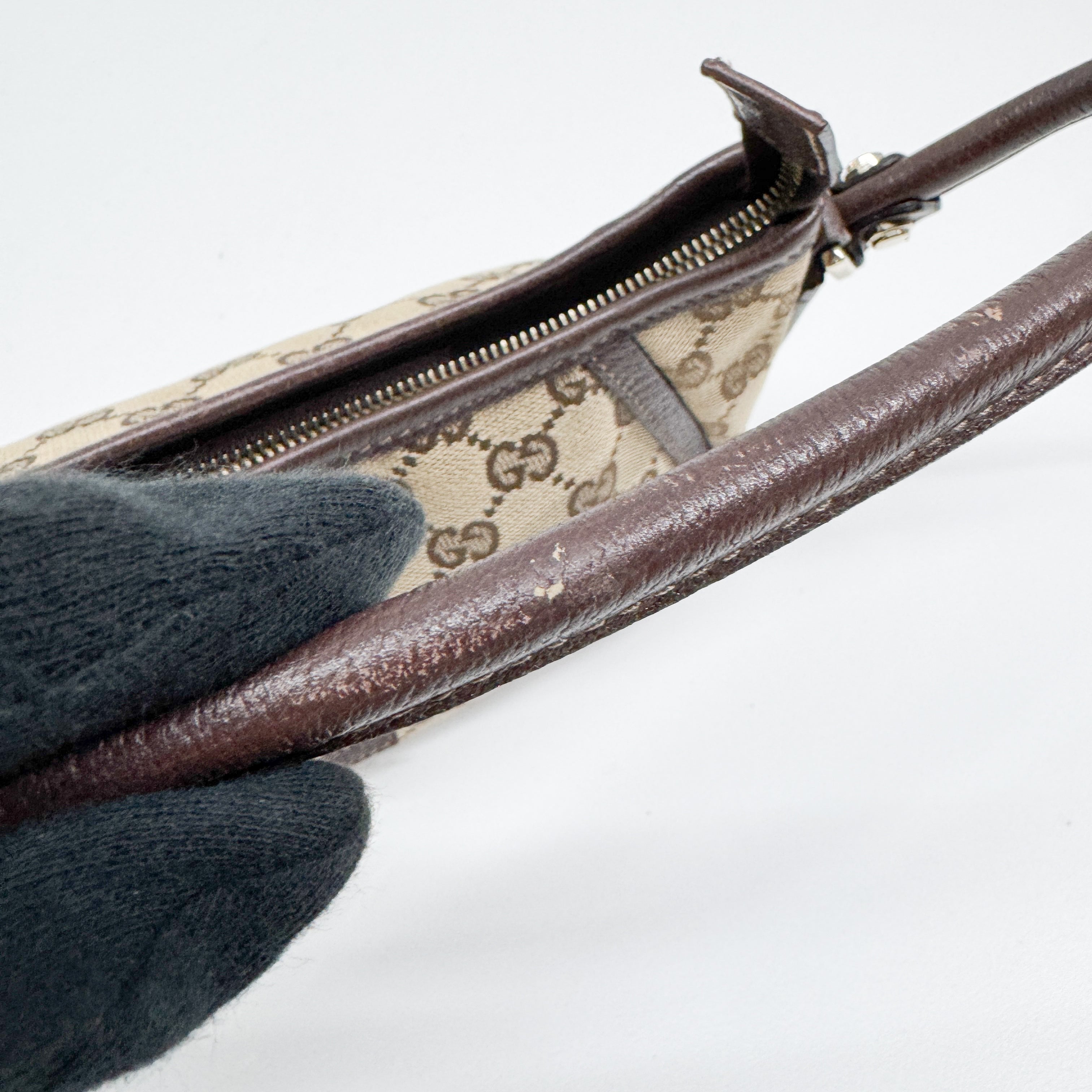 Abbey D-Ring Brown Canvas Shoulder Bag