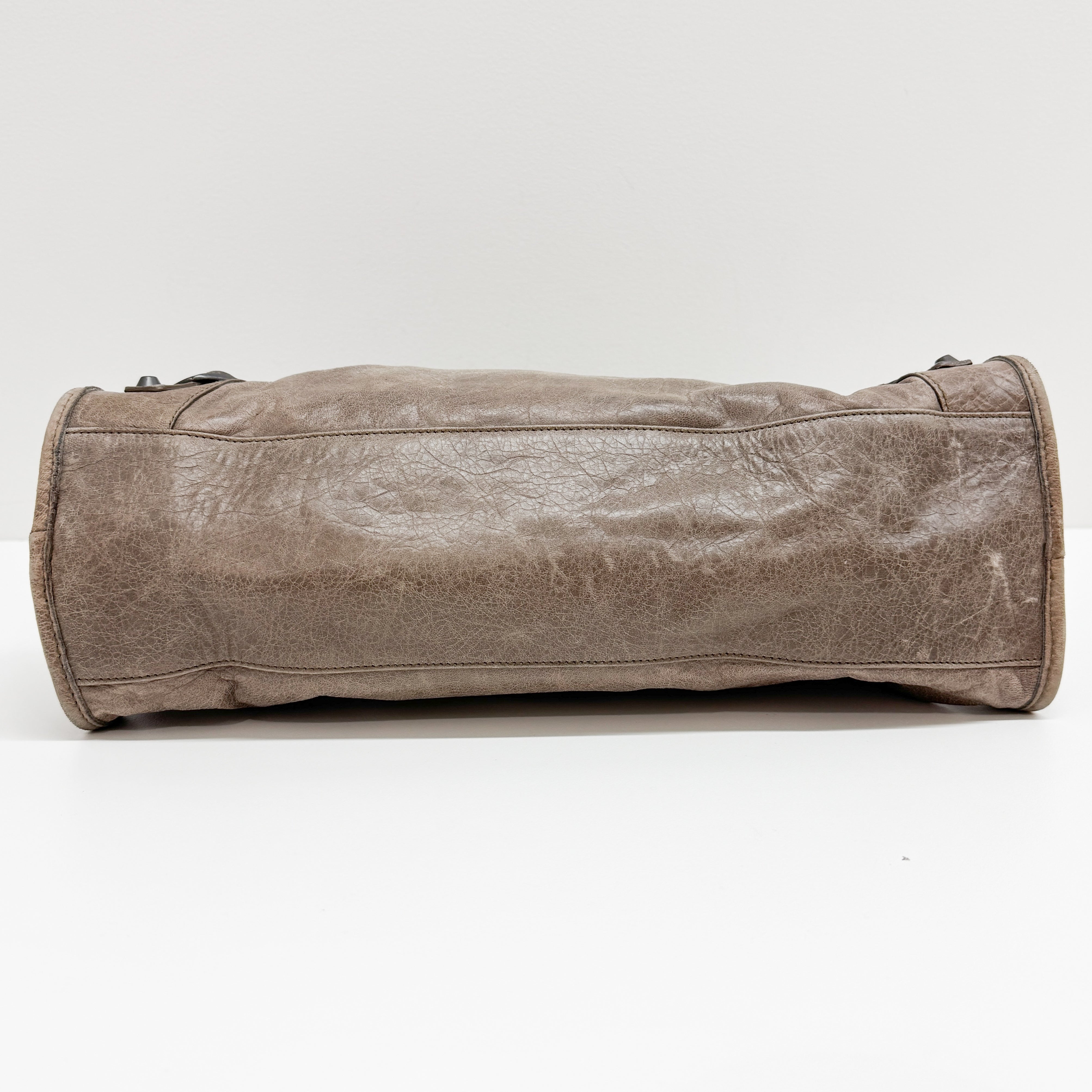 The City Brown Leather Two Way Bag