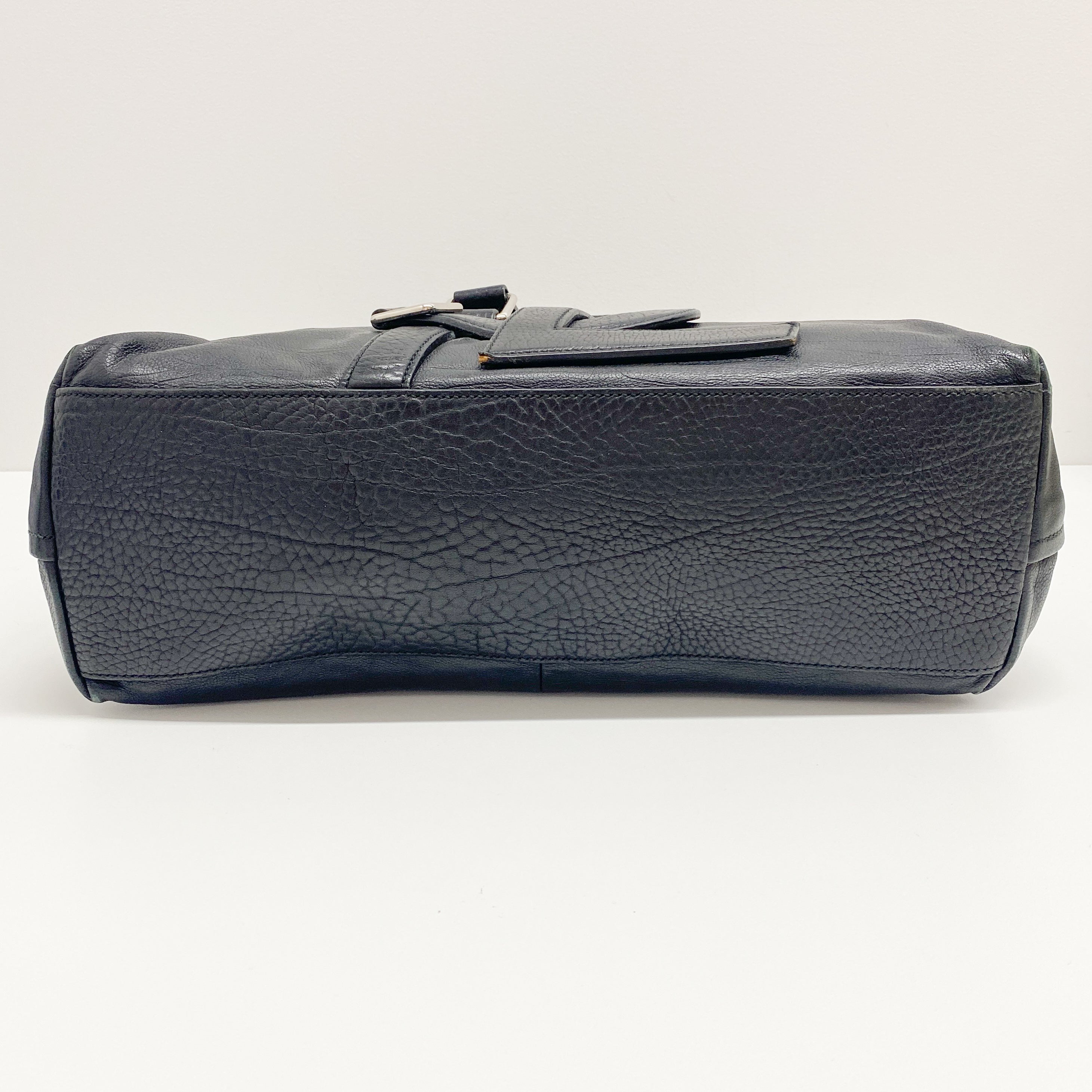 Black Leather Tote Bag